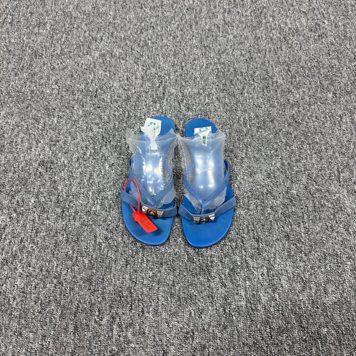Hermes Hermes Blue Lock Rivet Slippers Size US 6 / IT 36 - 3 Thumbnail