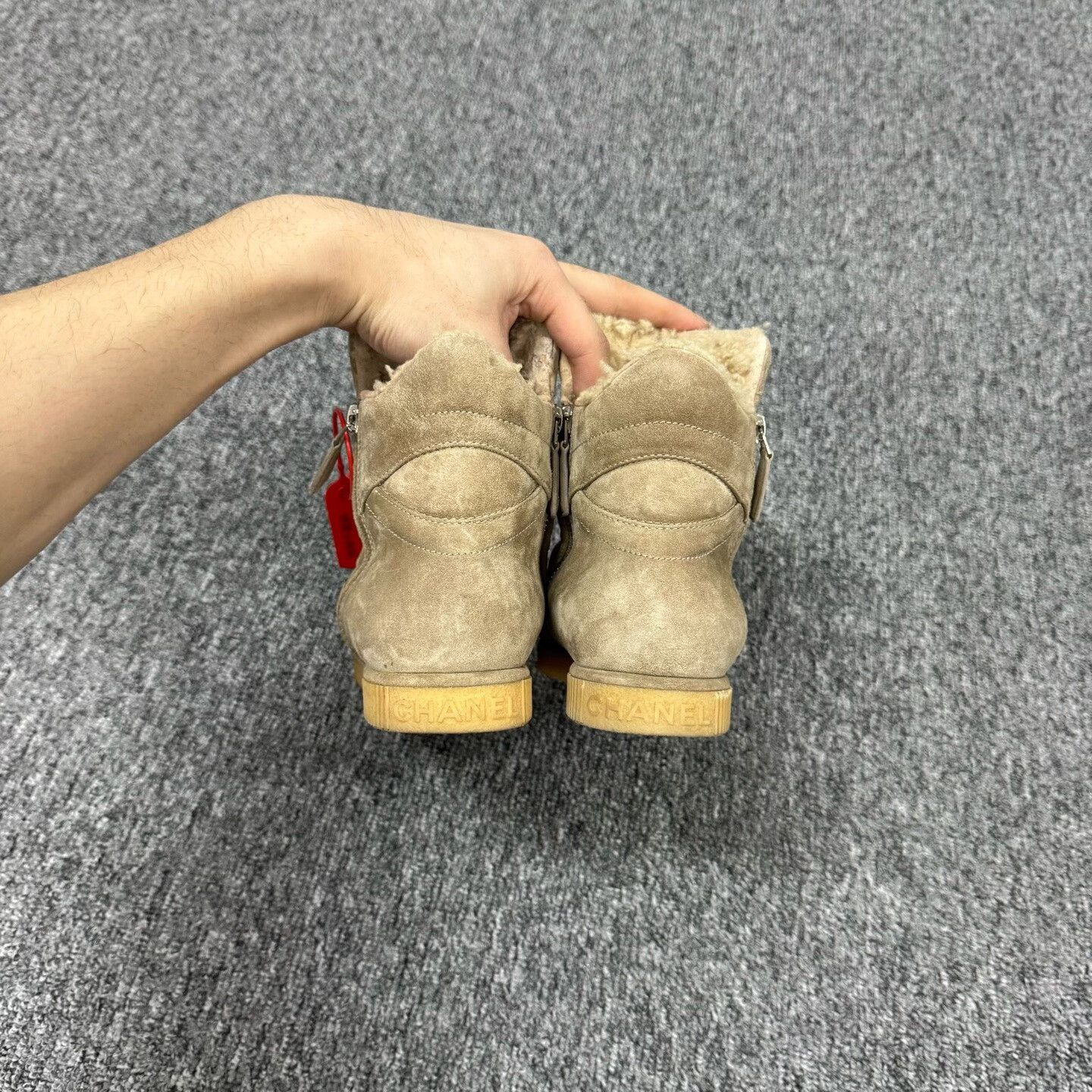 Chanel Chanel Quilted Lamb Fur Lined Short Snow Boots Size US 5.5 / IT 35.5 - 4 Thumbnail