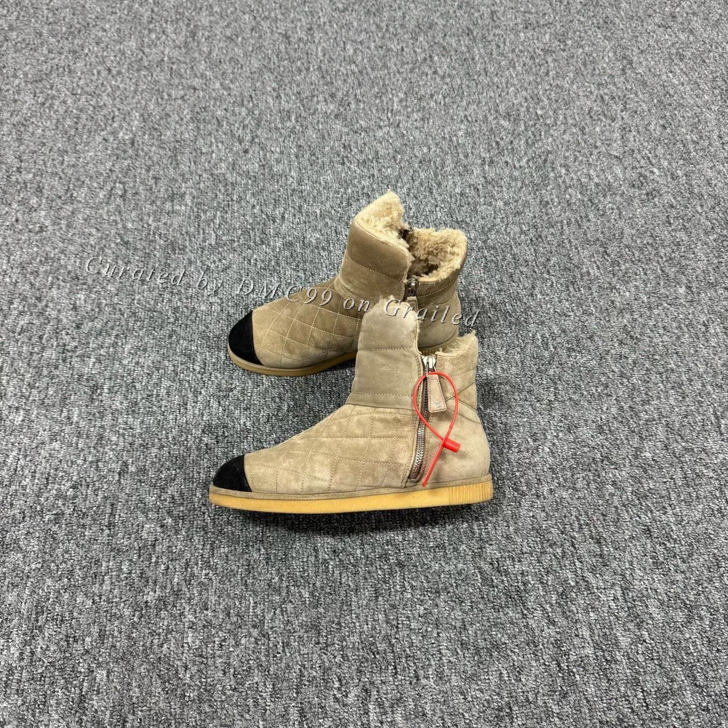 Chanel Chanel Quilted Lamb Fur Lined Short Snow Boots Size US 5.5 / IT 35.5 - 2 Thumbnail