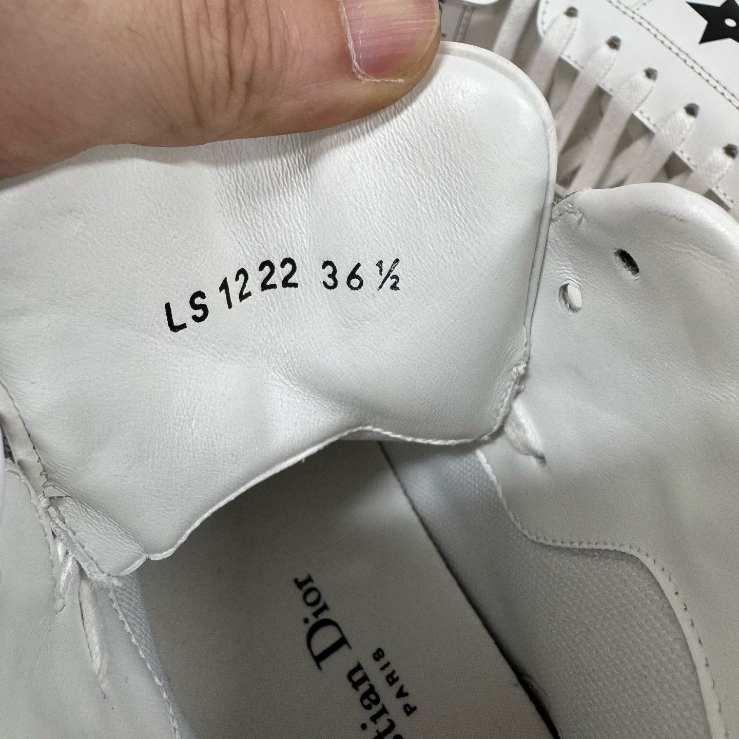 Dior Dior White Star Letter Heel Suede High-Top Sneakers Size US 5.5 / IT 35.5 - 7 Thumbnail