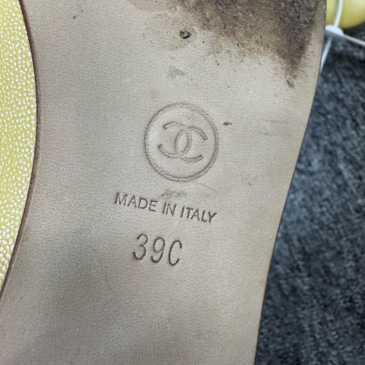 Chanel Chanel Yellow Round-Toe Bow Flat Ballet Shoes Size US 8 / IT 38 - 8 Thumbnail