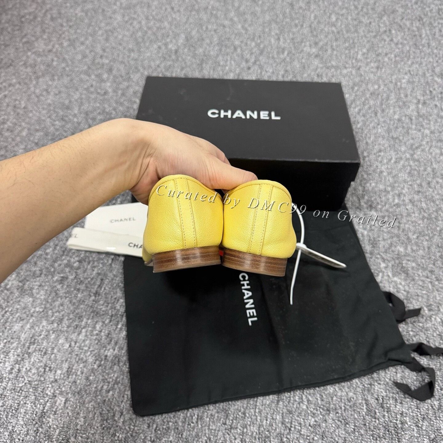 Chanel Chanel Yellow Round-Toe Bow Flat Ballet Shoes Size US 8 / IT 38 - 4 Thumbnail