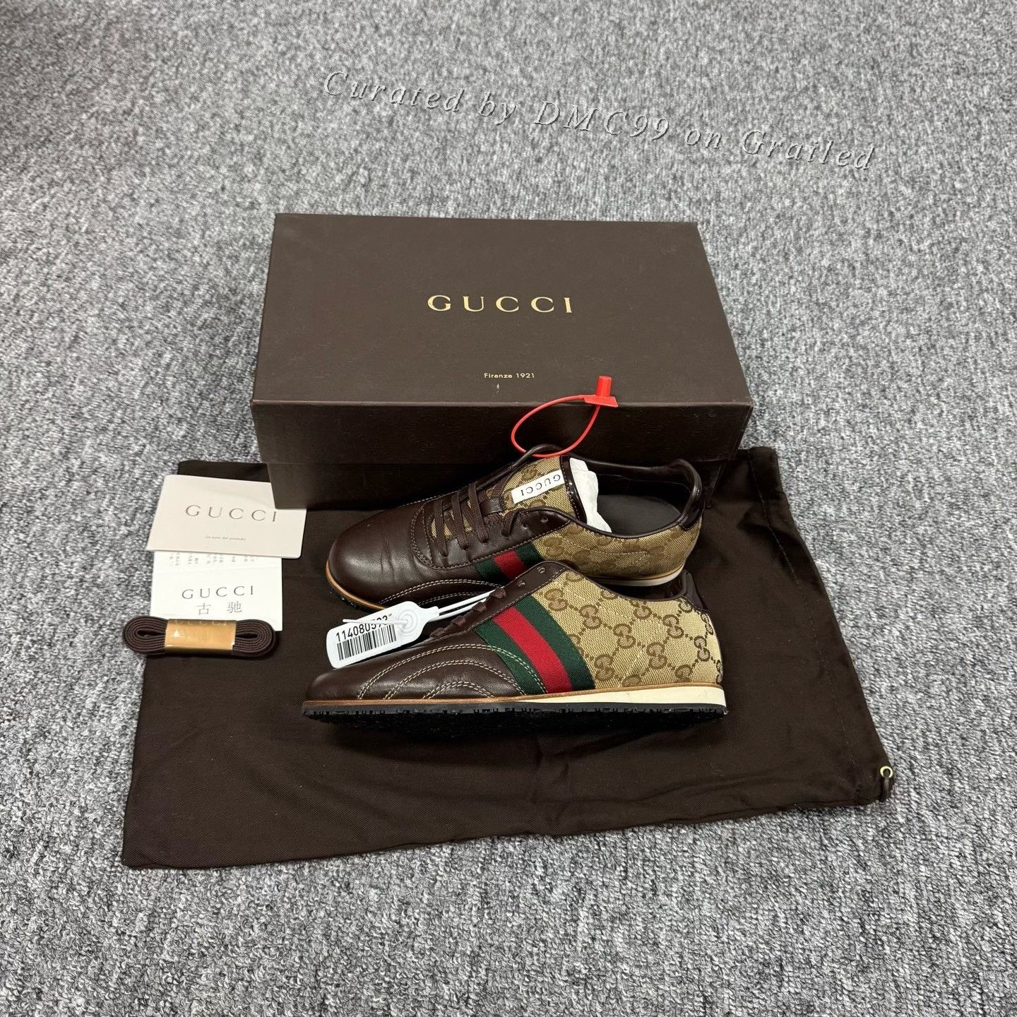 Gucci Gucci Calfskin Web GG Monogram Sneakers Size US 5 / IT 35 - 2 Thumbnail