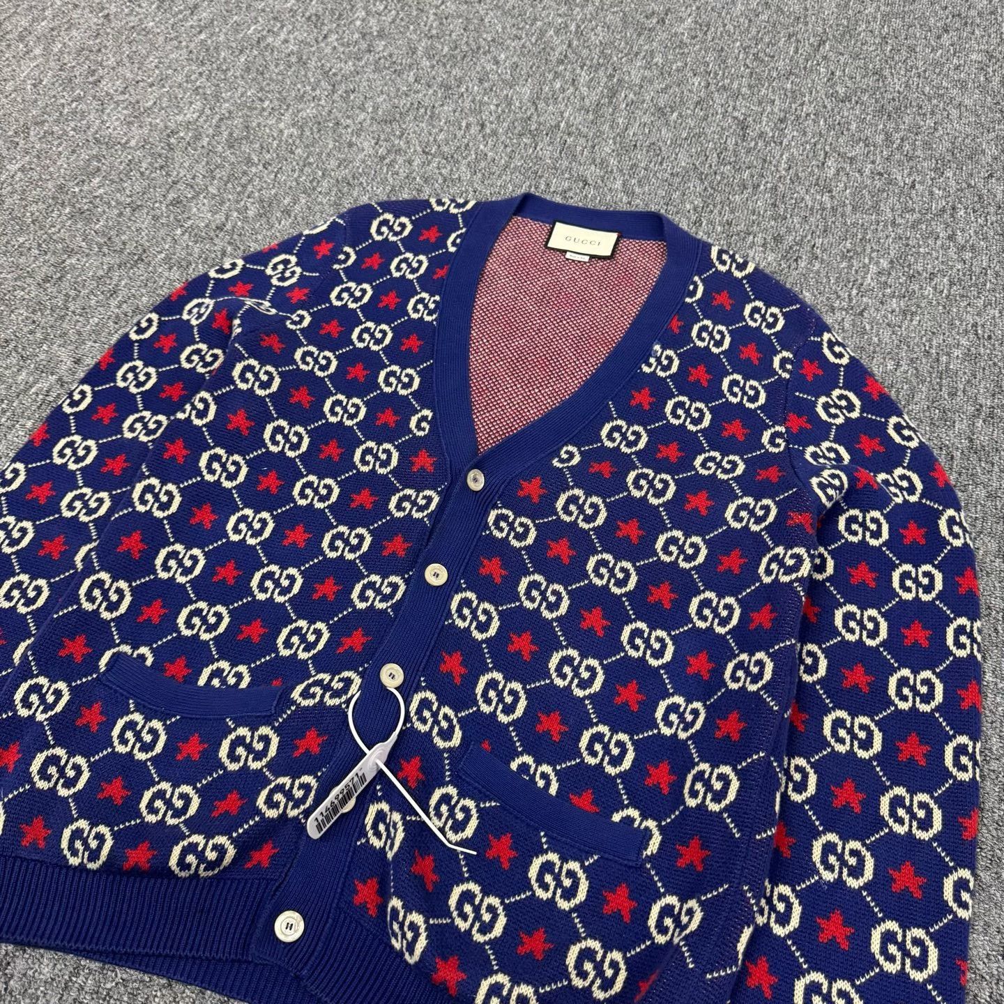 Gucci Gucci Double G Print Knit Cardigan Size US L / EU 52-54 / 3 - 4 Thumbnail