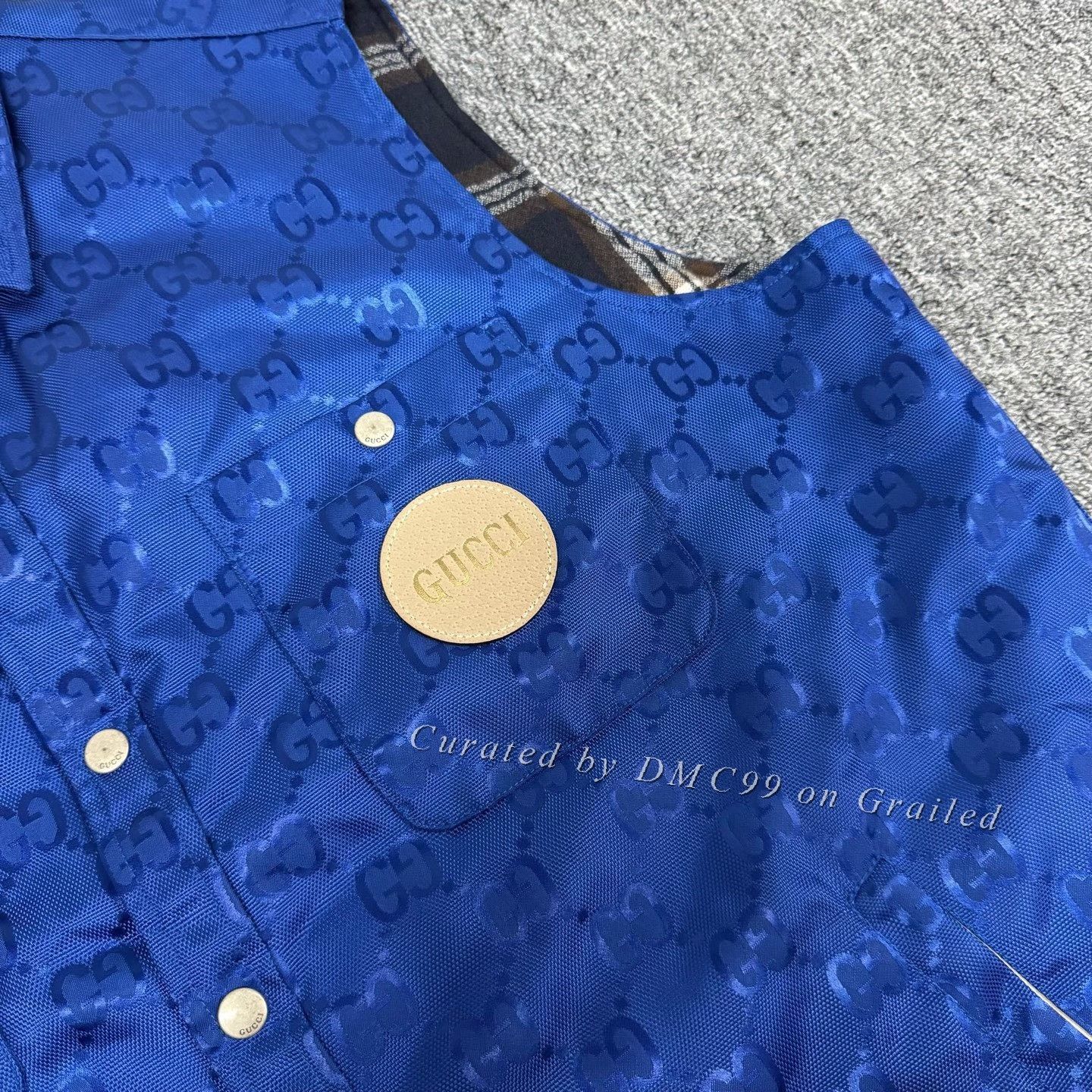 Gucci Gucci Dark All-Over Print Round Logo Vest Size US M / EU 48-50 / 2 - 4 Thumbnail