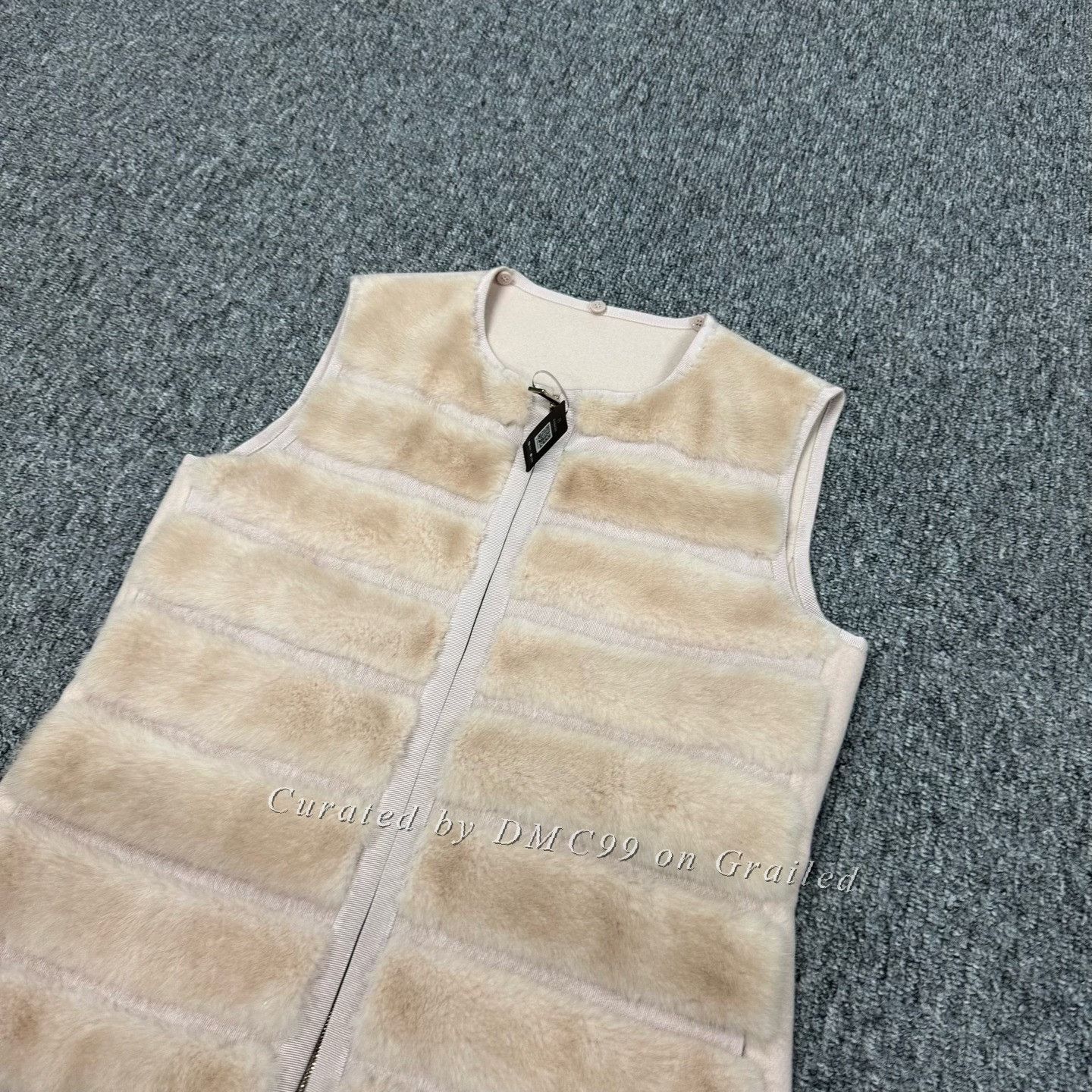 Moncler Moncler Ice Pink Mink Fur Wool Cashmere Vest Size XS / US 0-2 / IT 36-38 - 3 Thumbnail