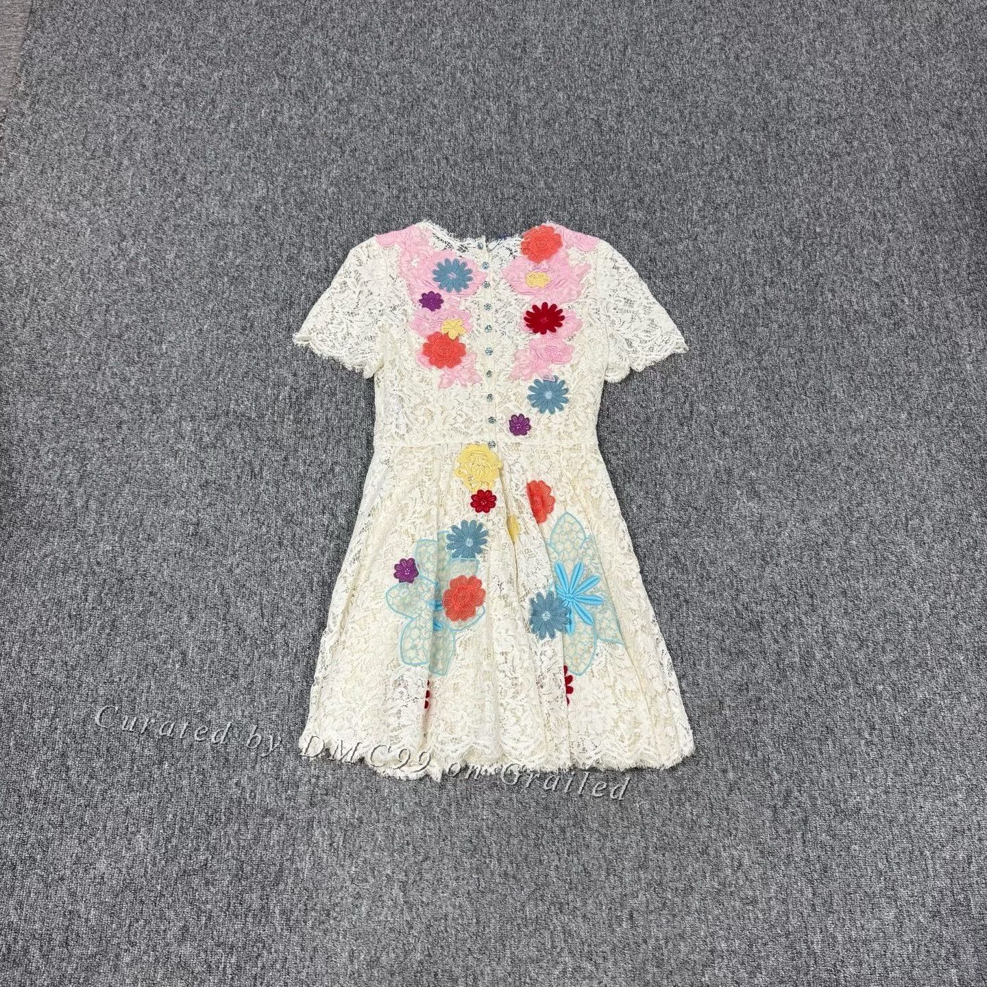 Dolce & Gabbana Dolce Gabbana Floral Embroidery Dress Size M / US 6-8 / IT 42-44 - 2 Thumbnail
