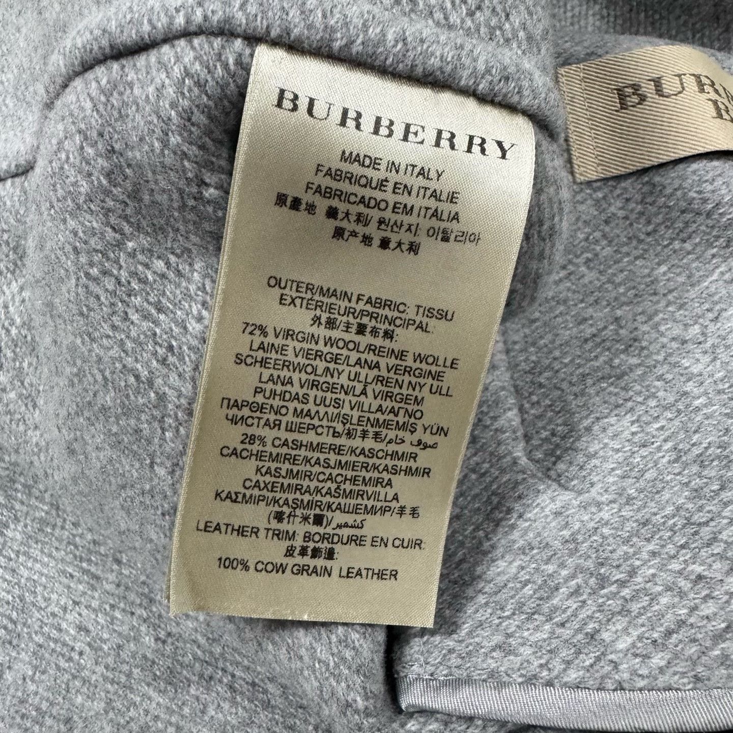 Burberry Burberry Gray Horn Button Hooded Wool Coat L Size L / US 10 / IT 46 - 6 Thumbnail