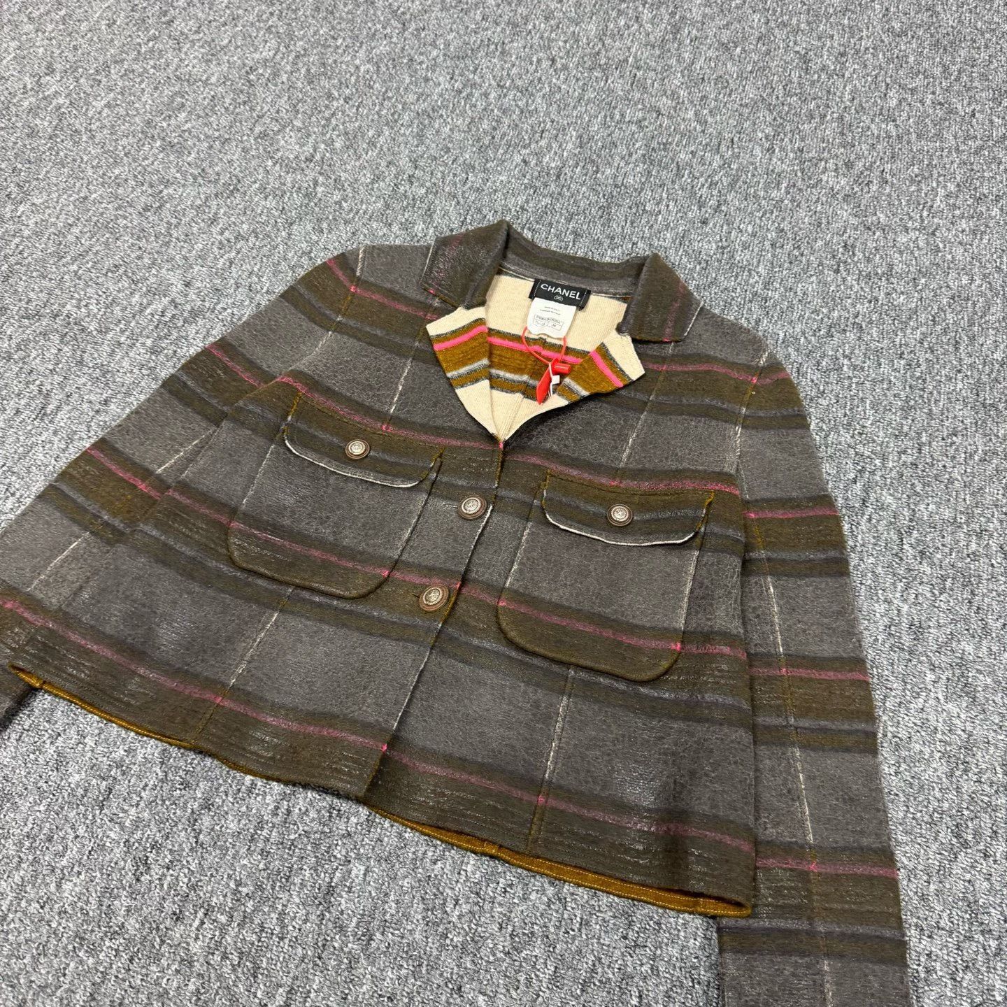 Chanel Chanel Badge Buckle Stripe Blazer Size XXS / US 00 / IT 34 - 4 Thumbnail
