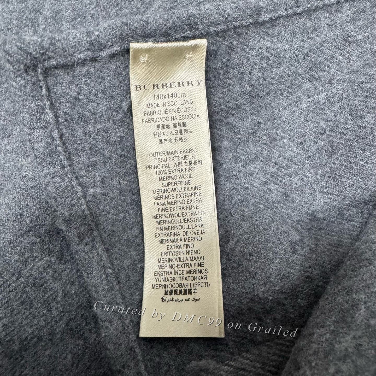 Burberry Burberry Merino Wool Cape Shawl 140x140cm Size ONE SIZE - 5 Thumbnail