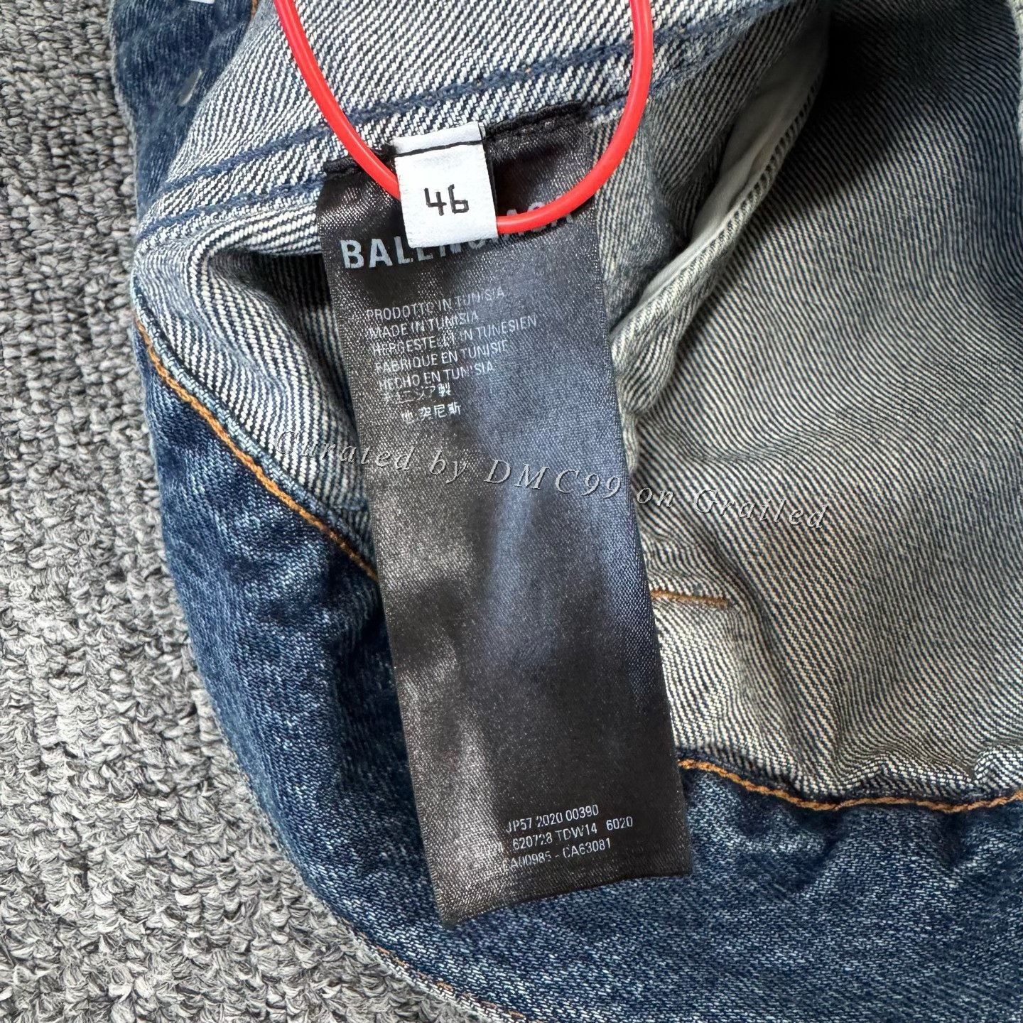 Balenciaga Balenciaga 2020 Letter Print Denim Jacket Size US S / EU 44-46 / 1 - 8 Thumbnail