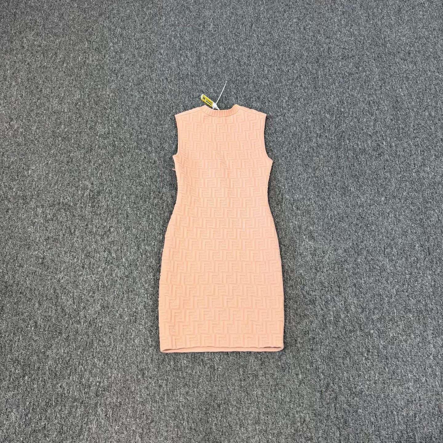 Fendi Fendi Pink All-over Print Sleeveless Dress 38 Size S / US 4 / IT 40 - 2 Thumbnail