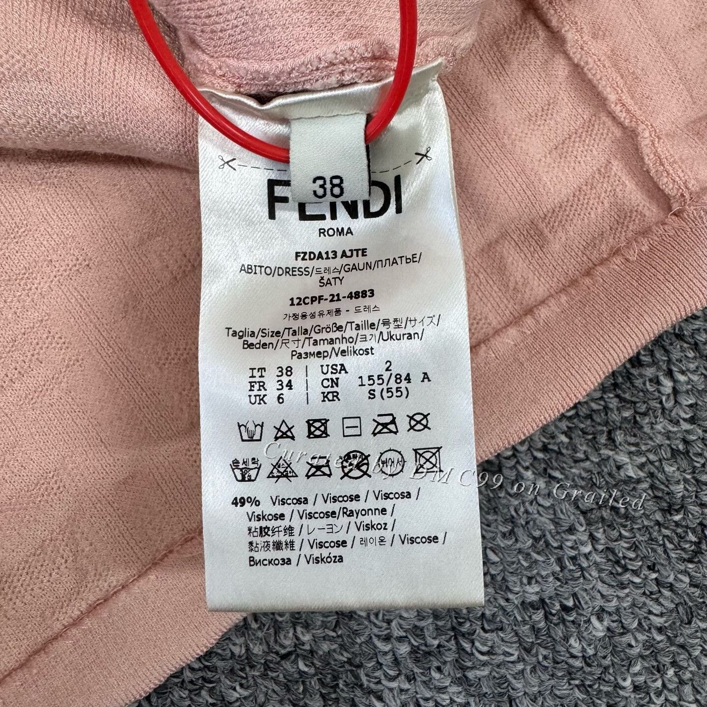Fendi Fendi Pink All-over Print Sleeveless Dress 38 Size S / US 4 / IT 40 - 5 Thumbnail