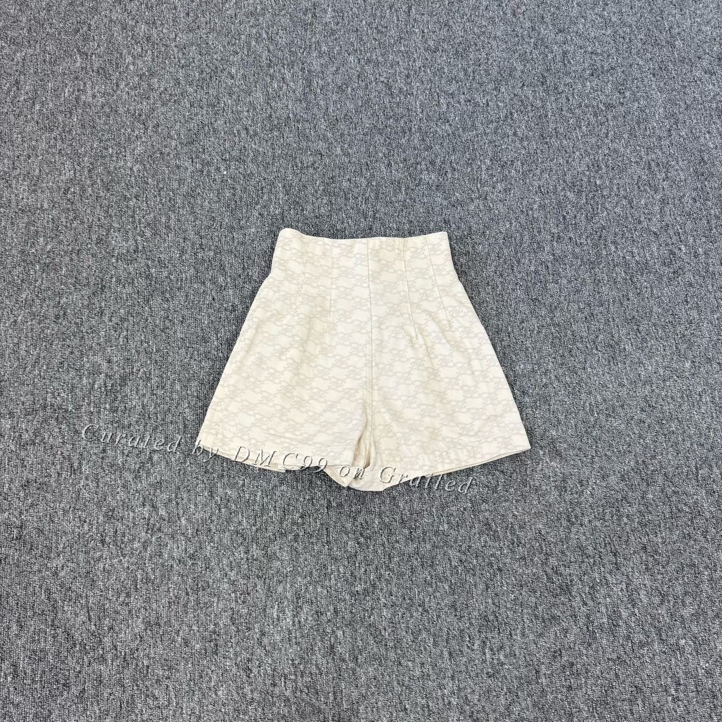 Fendi Fendi White Logo Print High-Waist Denim Shorts Size 38" / US 16 / IT 52 - 2 Thumbnail