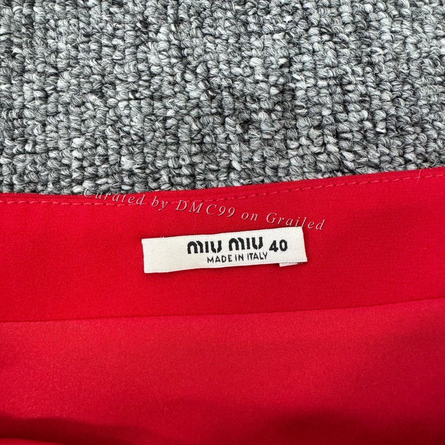 Miu Miu Miu Miu Red Petal Skirt Size 40 Size 40" / US 18 - 5 Thumbnail