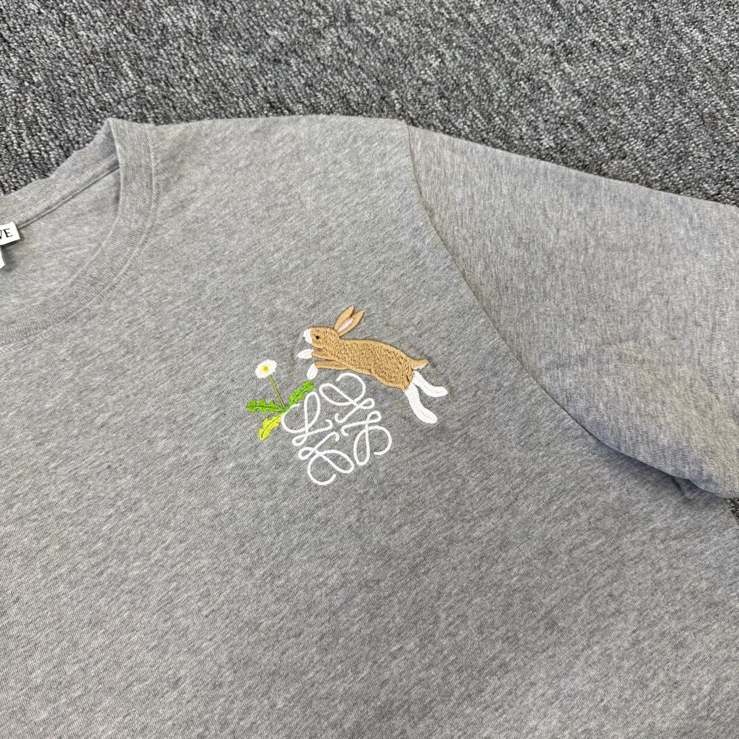 Loewe Loewe x Suna Fujita Rabbit Embroidery Tee Size L / US 10 / IT 46 - 4 Thumbnail