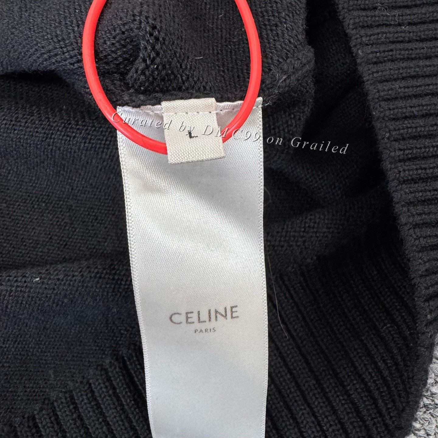 Celine Celine Triomphe Embroidery V-neck Pullover Size L / US 10 / IT 46 - 7 Thumbnail