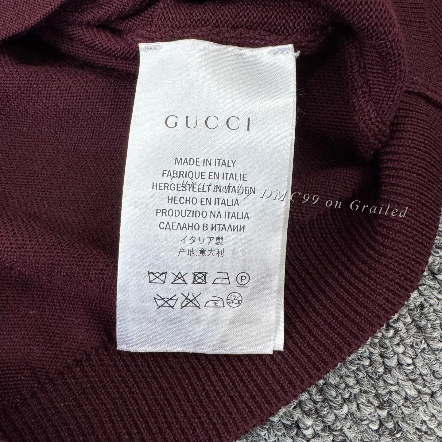 Gucci Gucci Burgundy Knit Cardigan Size L Size US L / EU 52-54 / 3 - 6 Thumbnail