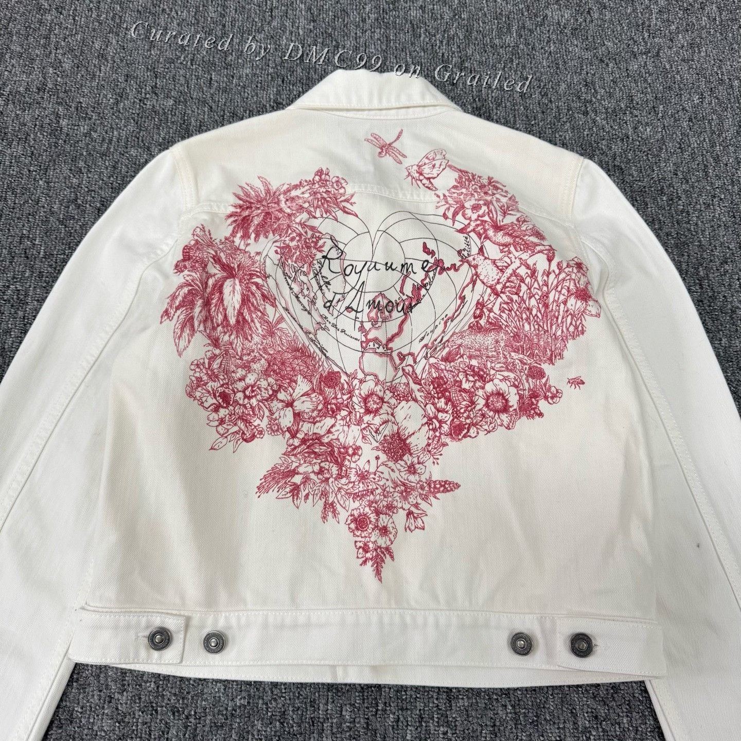 Dior Dior White Back Floral Embroidered Denim Jacket Size XS / US 0-2 / IT 36-38 - 7 Thumbnail