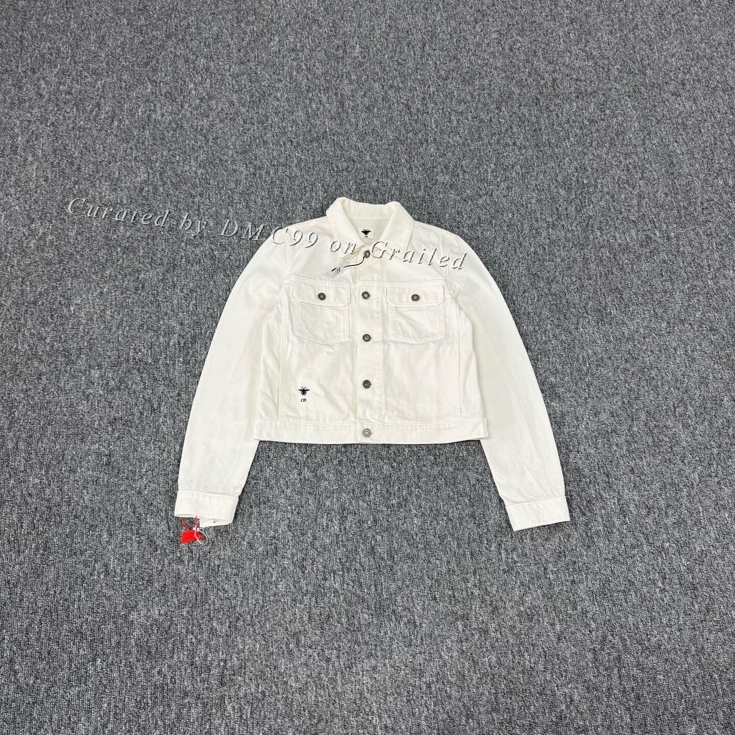 Dior Dior White Back Floral Embroidered Denim Jacket Size XS / US 0-2 / IT 36-38 - 2 Thumbnail