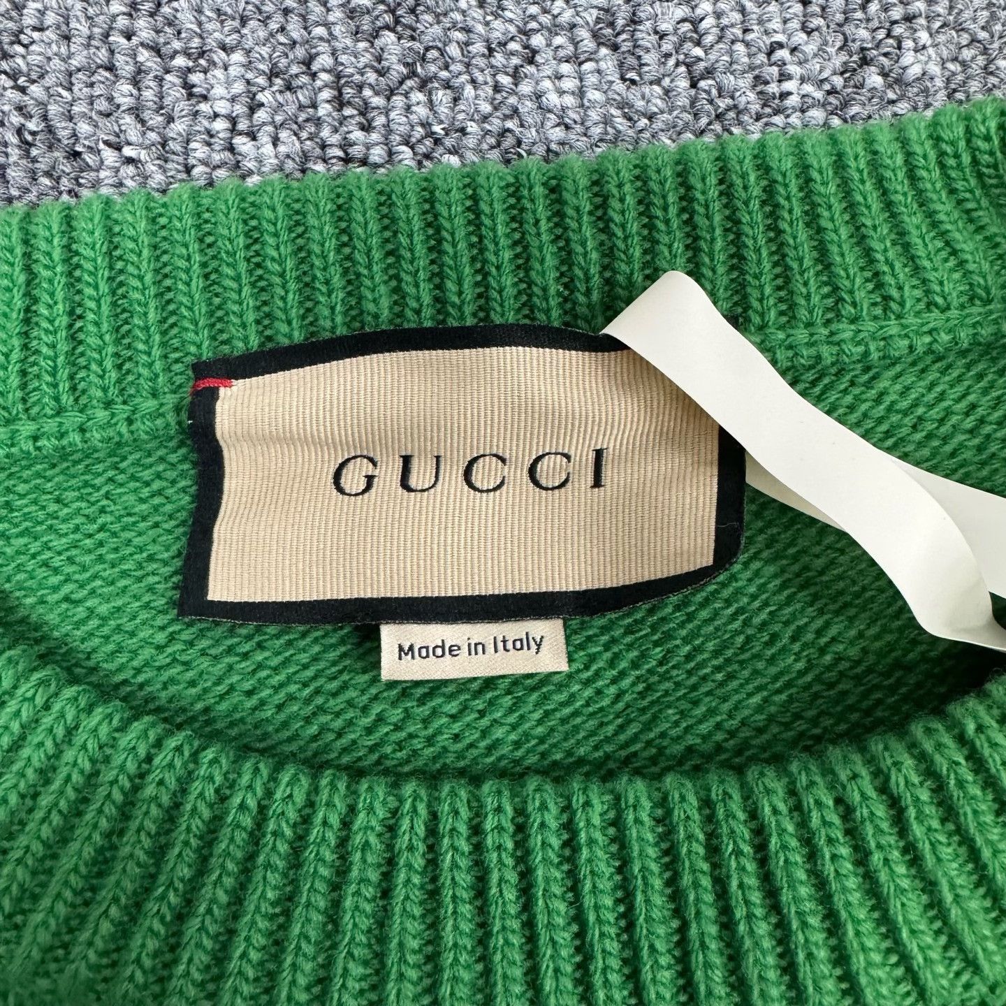 Gucci Gucci Green Animal Embroidery Logo Knit Sweater Size US M / EU 48-50 / 2 - 6 Thumbnail