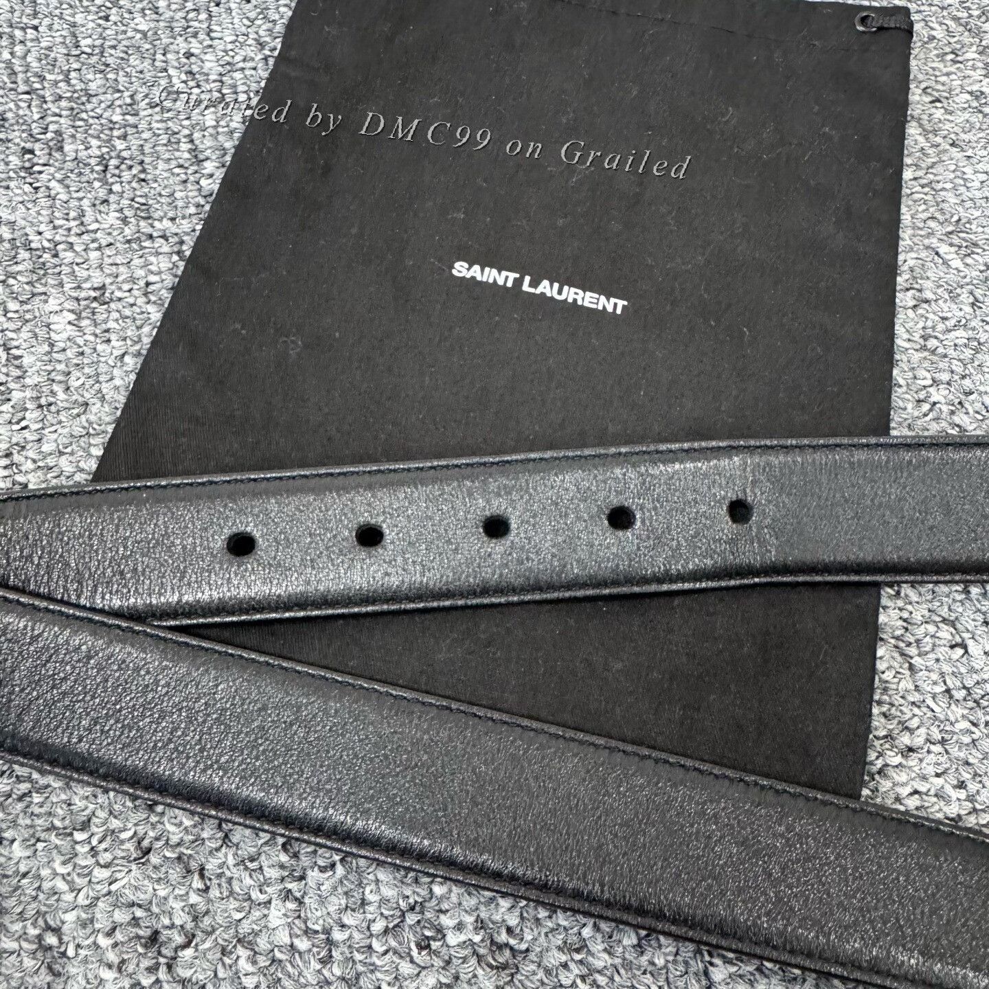Saint Laurent Paris Saint Laurent SLP Gold Buckle Thin Belt Size ONE SIZE - 6 Thumbnail