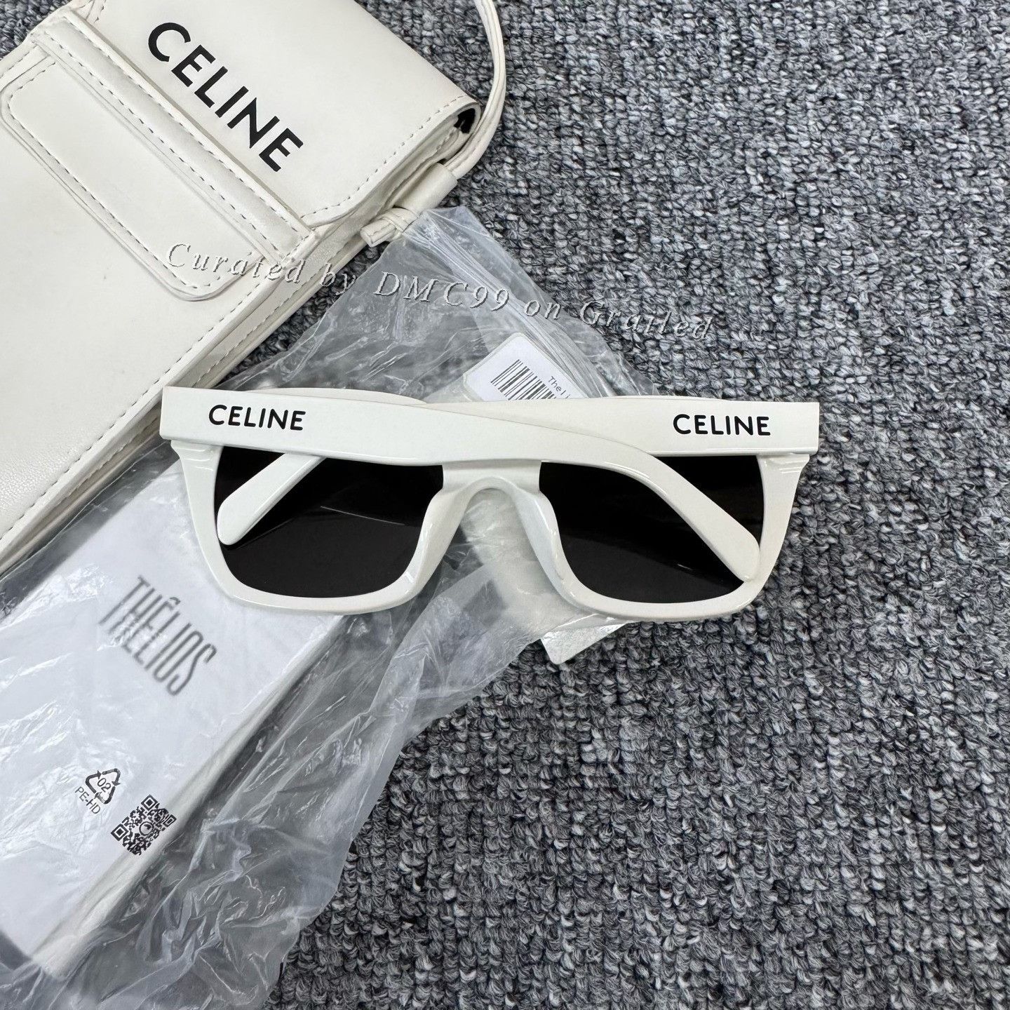 Celine Celine White Letter Logo Sunglasses Size ONE SIZE - 3 Thumbnail