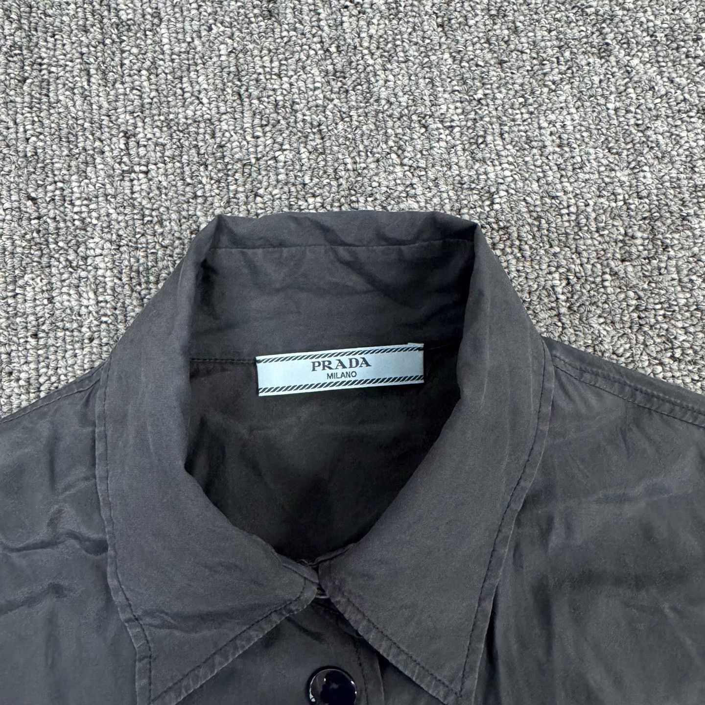 Prada Prada Black Nylon Spliced Short Shirt Jacket Size S / US 4 / IT 40 - 5 Thumbnail