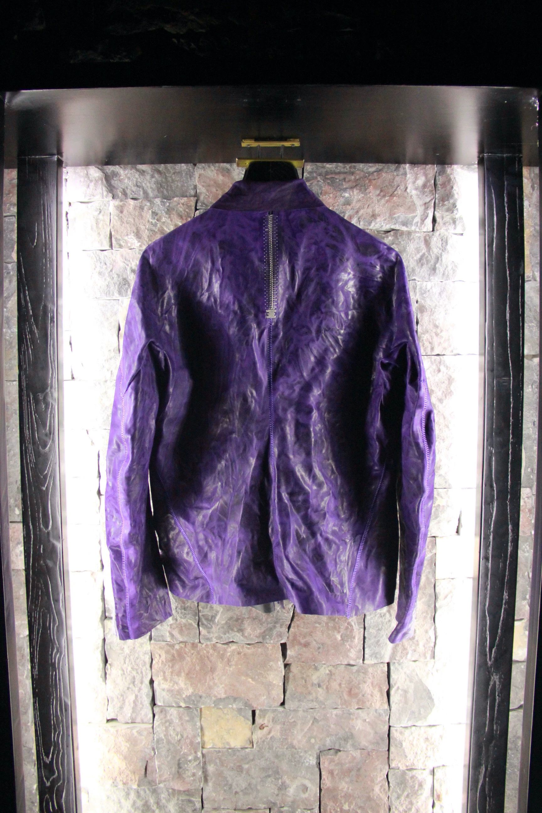 Isaac Sellam Experience Isaac Sellam Experience Purple Leather Jacket Men l Size US L / EU 52-54 / 3 - 3 Thumbnail
