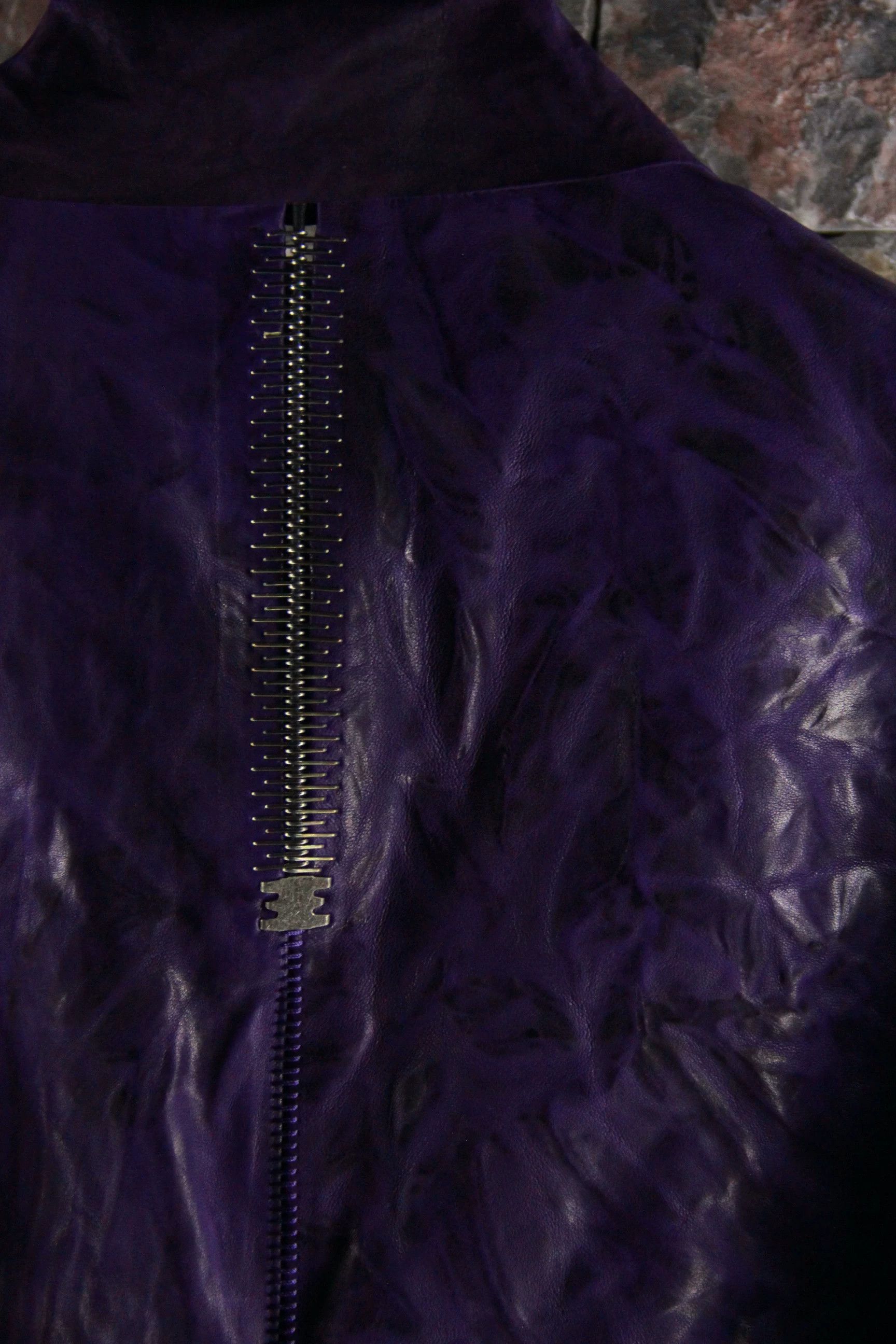 Isaac Sellam Experience Isaac Sellam Experience Purple Leather Jacket Men l Size US L / EU 52-54 / 3 - 5 Thumbnail