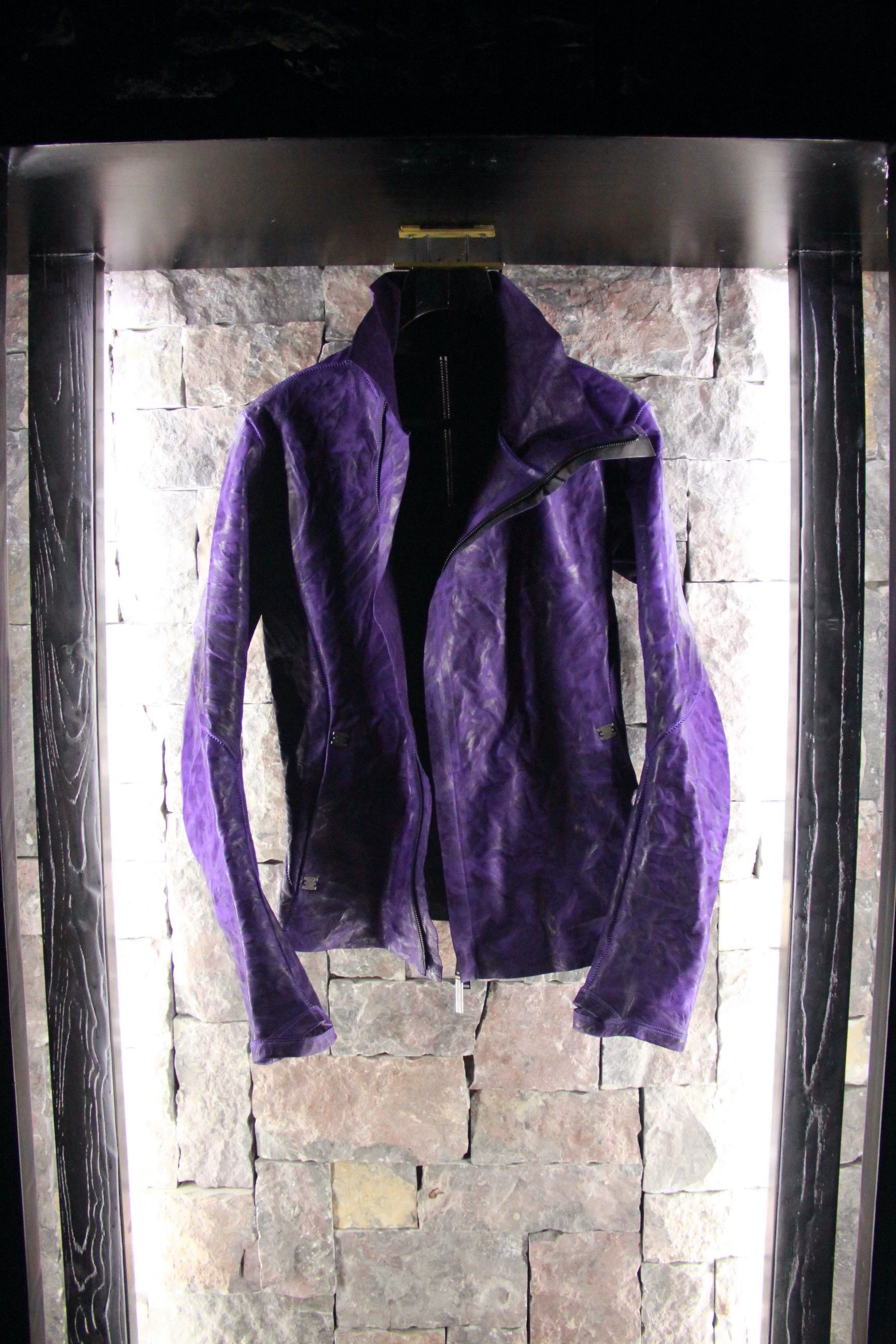 Isaac Sellam Experience Isaac Sellam Experience Purple Leather Jacket Men l Size US L / EU 52-54 / 3 - 2 Thumbnail