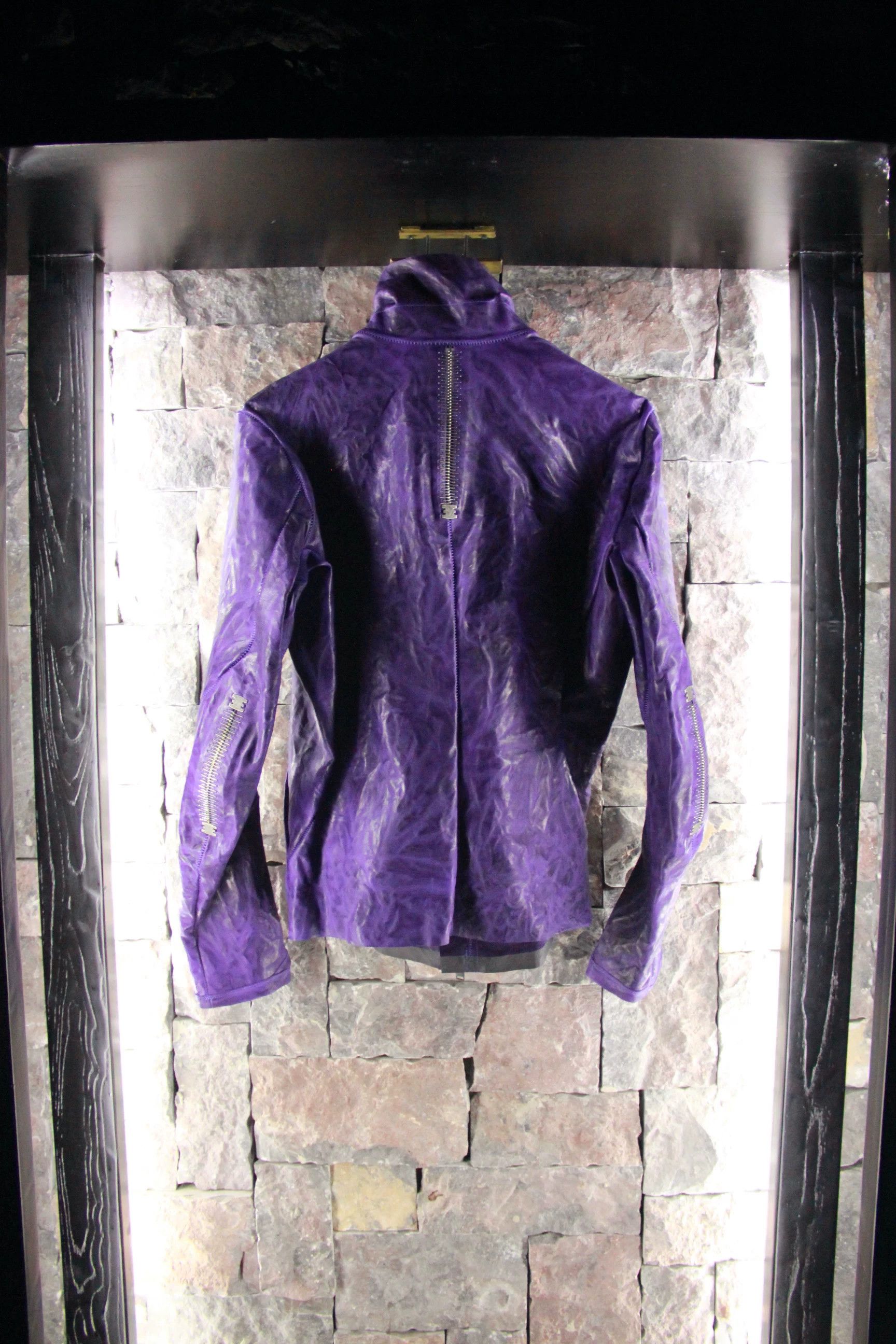 Isaac Sellam Experience Isaac Sellam Experience Purple Leather Jacket Men l Size US L / EU 52-54 / 3 - 3 Thumbnail