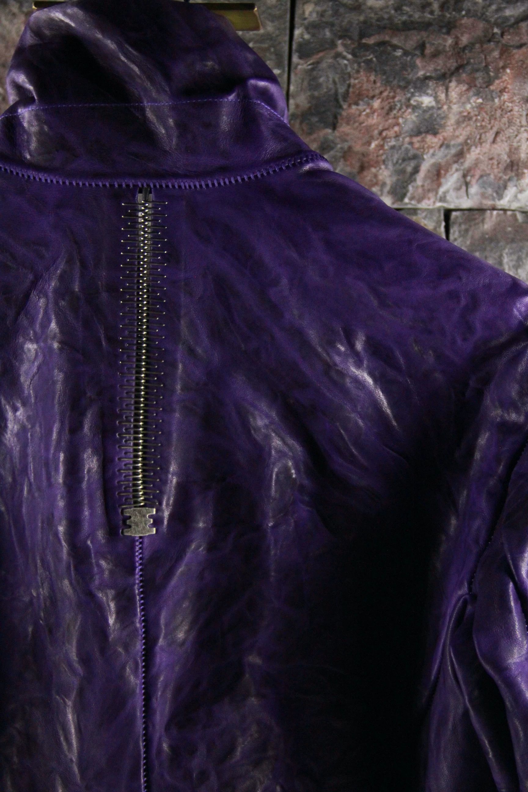 Isaac Sellam Experience Isaac Sellam Experience Purple Leather Jacket Men l Size US L / EU 52-54 / 3 - 4 Thumbnail