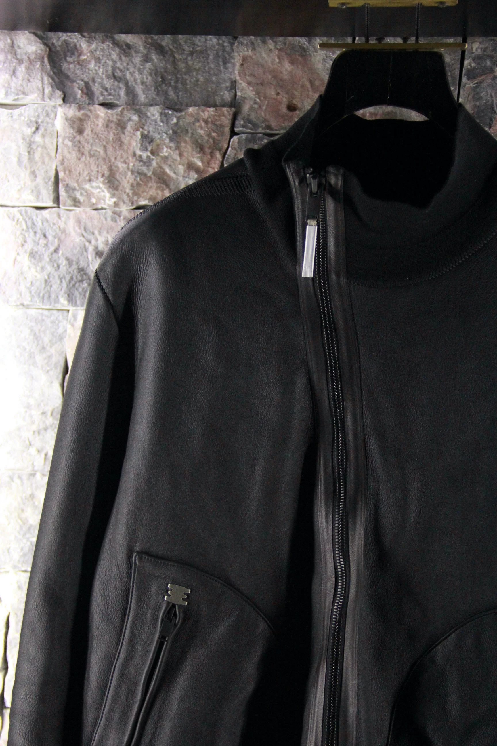 Isaac Sellam Experience Isaac Sellam Experience Black Leather Jacket Men xl Size US XL / EU 56 / 4 - 4 Thumbnail