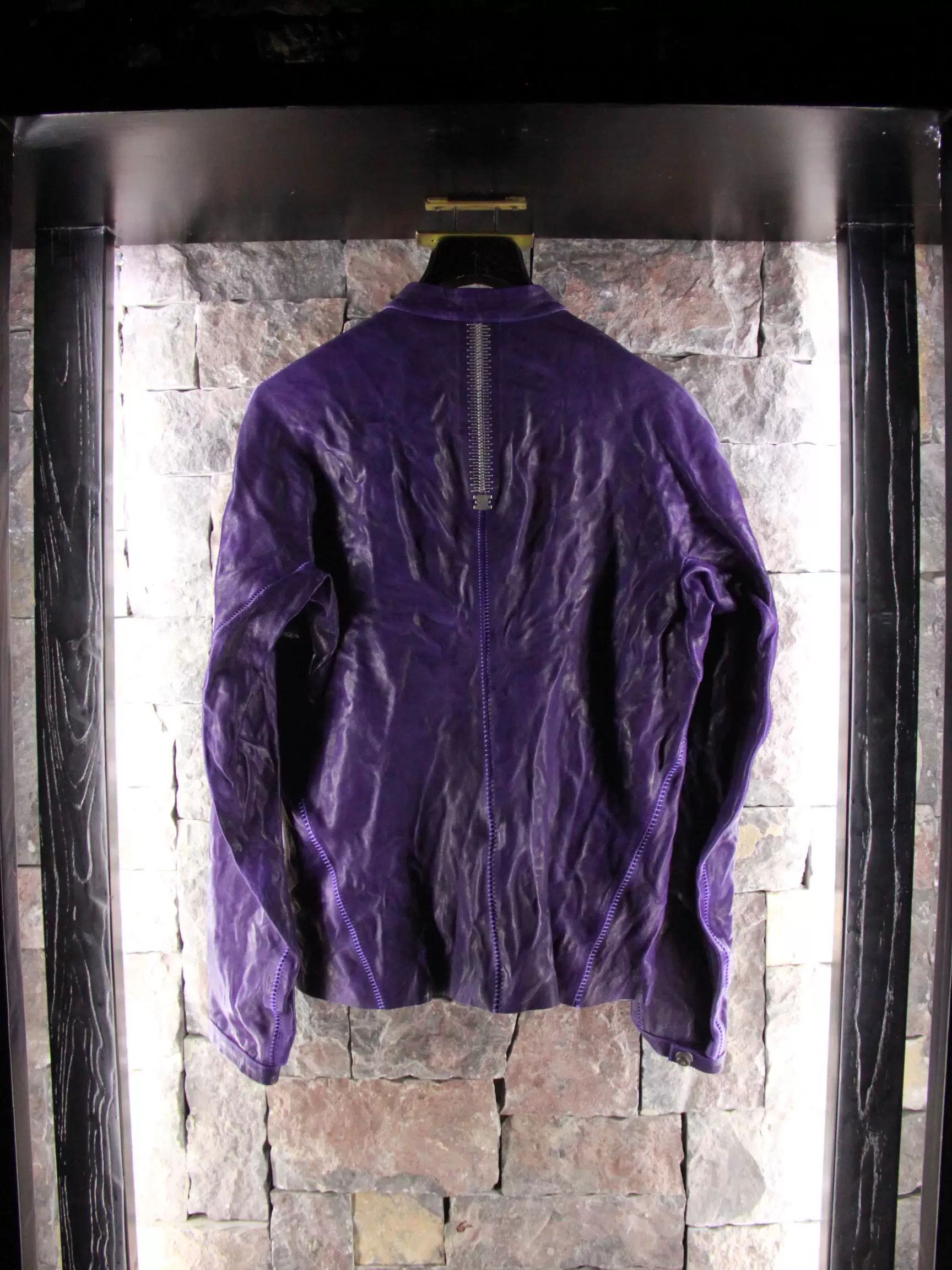 Isaac Sellam Experience Isaac Sellam Experience Purple Leather Jacket Men m Size US M / EU 48-50 / 2 - 3 Thumbnail