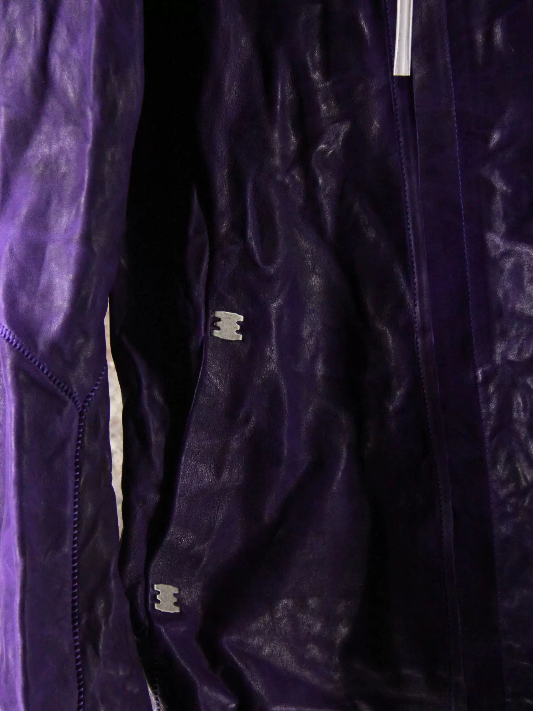 Isaac Sellam Experience Isaac Sellam Experience Purple Leather Jacket Men m Size US M / EU 48-50 / 2 - 4 Thumbnail