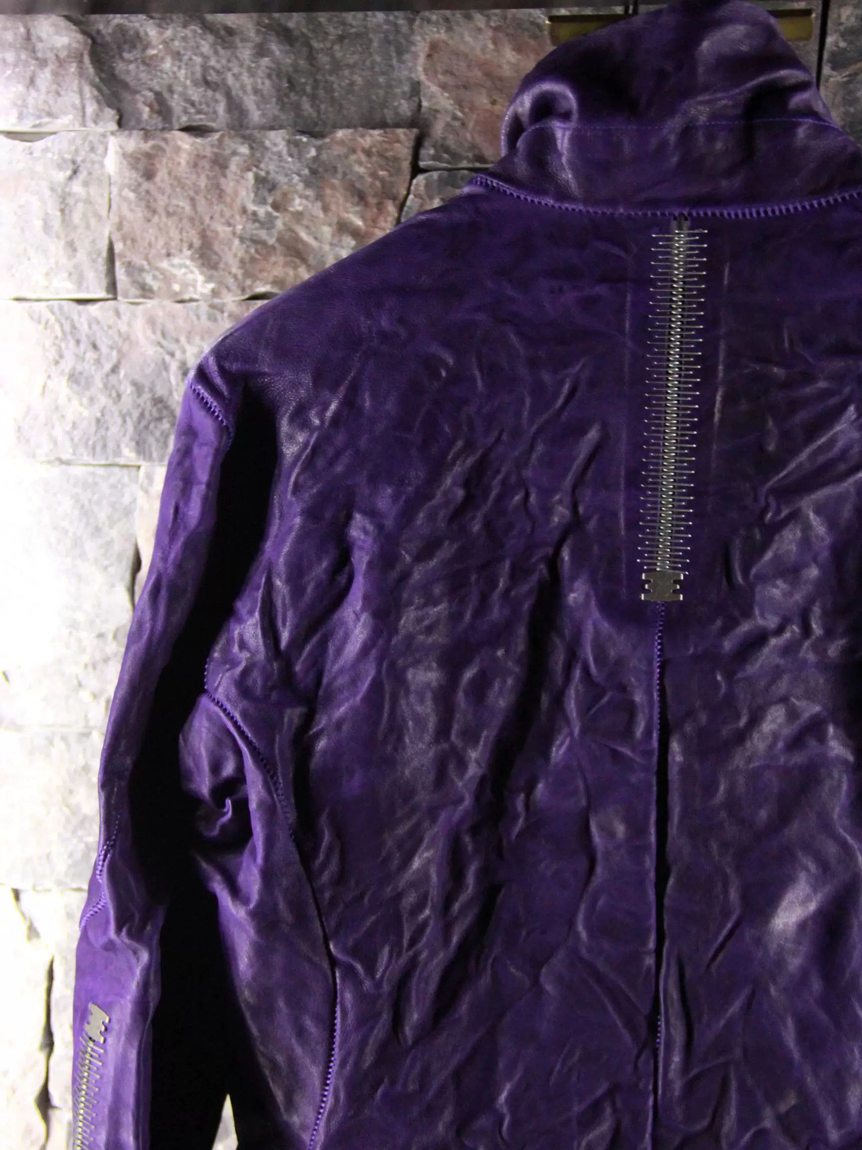 Isaac Sellam Experience Isaac Sellam Experience Purple Leather Jacket Men l Size US L / EU 52-54 / 3 - 5 Thumbnail