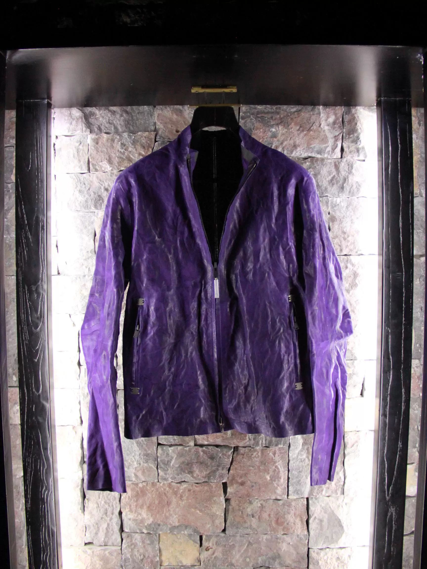 Isaac Sellam Experience Isaac Sellam Experience Purple Leather Jacket Men m Size US M / EU 48-50 / 2 - 3 Thumbnail
