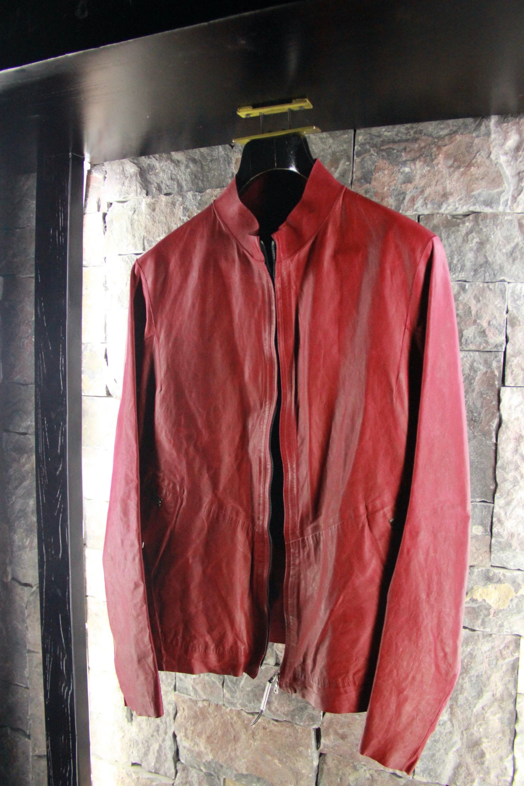 Isaac Sellam Experience Isaac Sellam Experience Red Leather Jacket Men l Size US L / EU 52-54 / 3 - 5 Thumbnail