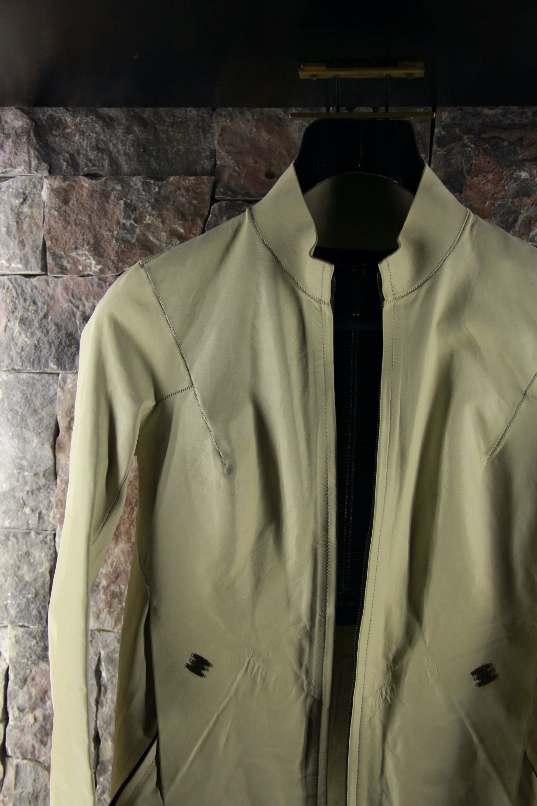 Isaac Sellam Experience Isaac Sellam Experience White Leather Jacket Men xxs Size US XXS / EU 40 - 4 Thumbnail