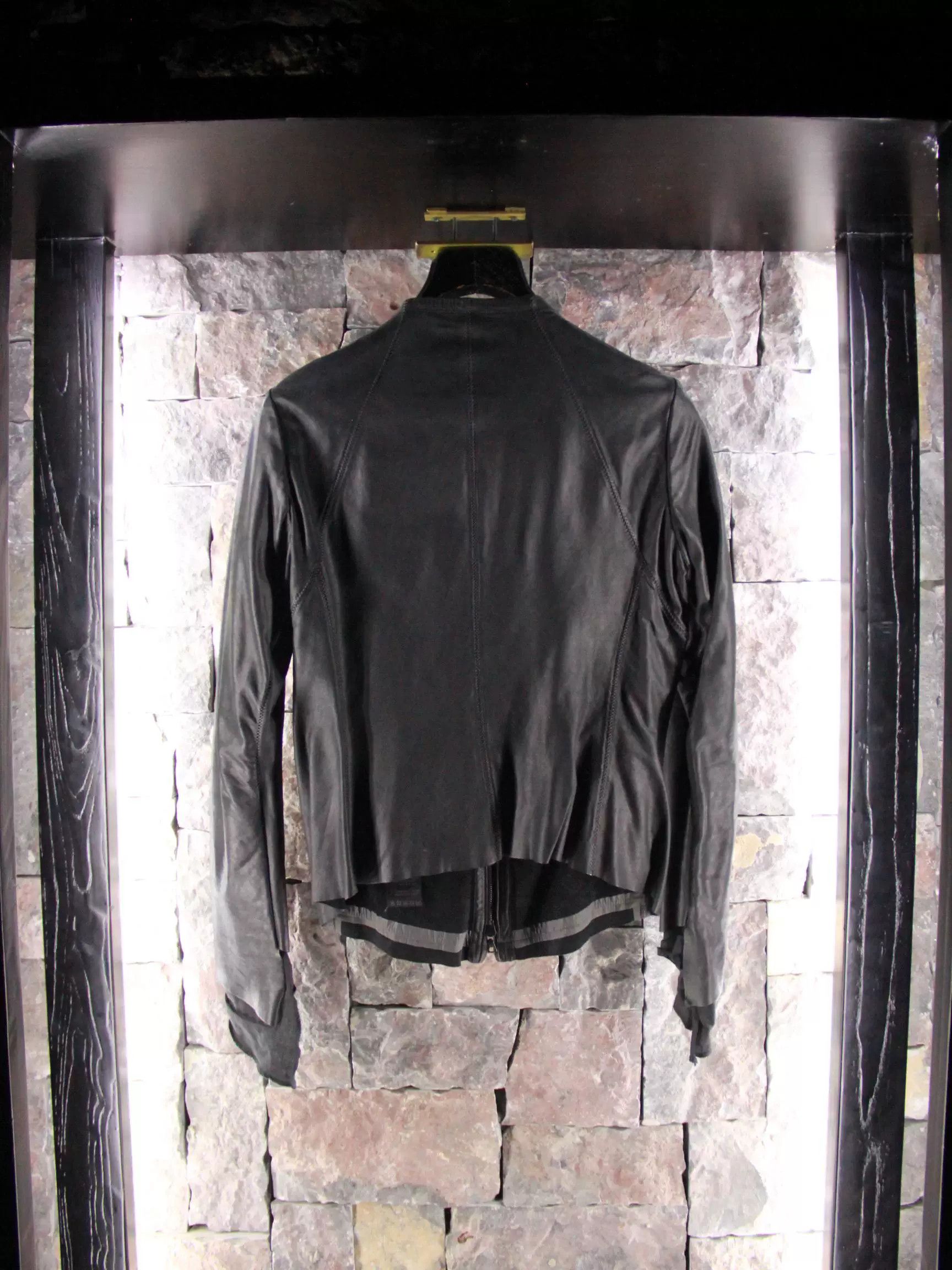 Isaac Sellam Experience Isaac Sellam Experience Black Leather Jacket Men m Size US M / EU 48-50 / 2 - 2 Thumbnail