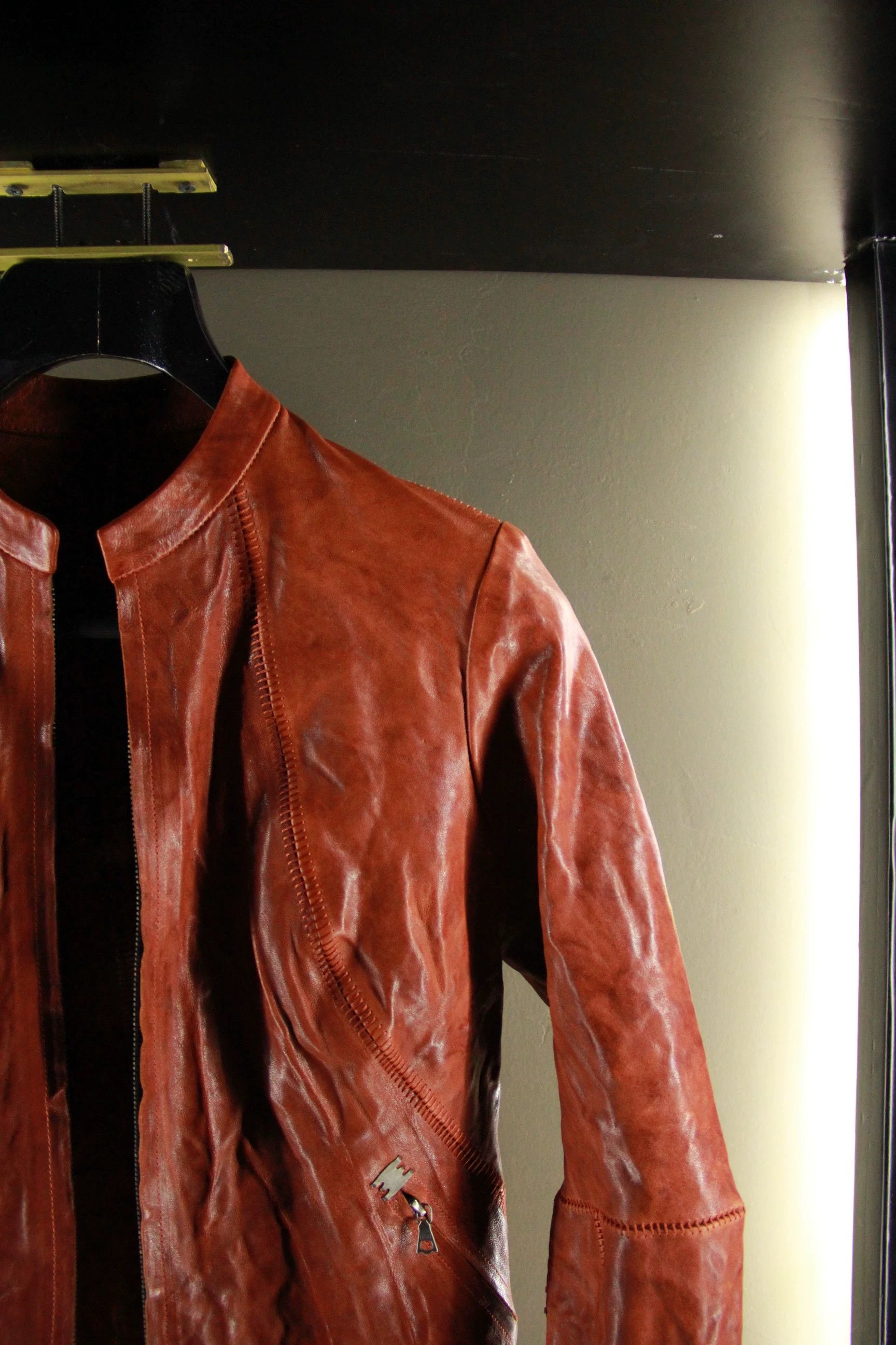 Isaac Sellam Experience Isaac Sellam Experience White Leather Jacket Men m Size US M / EU 48-50 / 2 - 4 Thumbnail