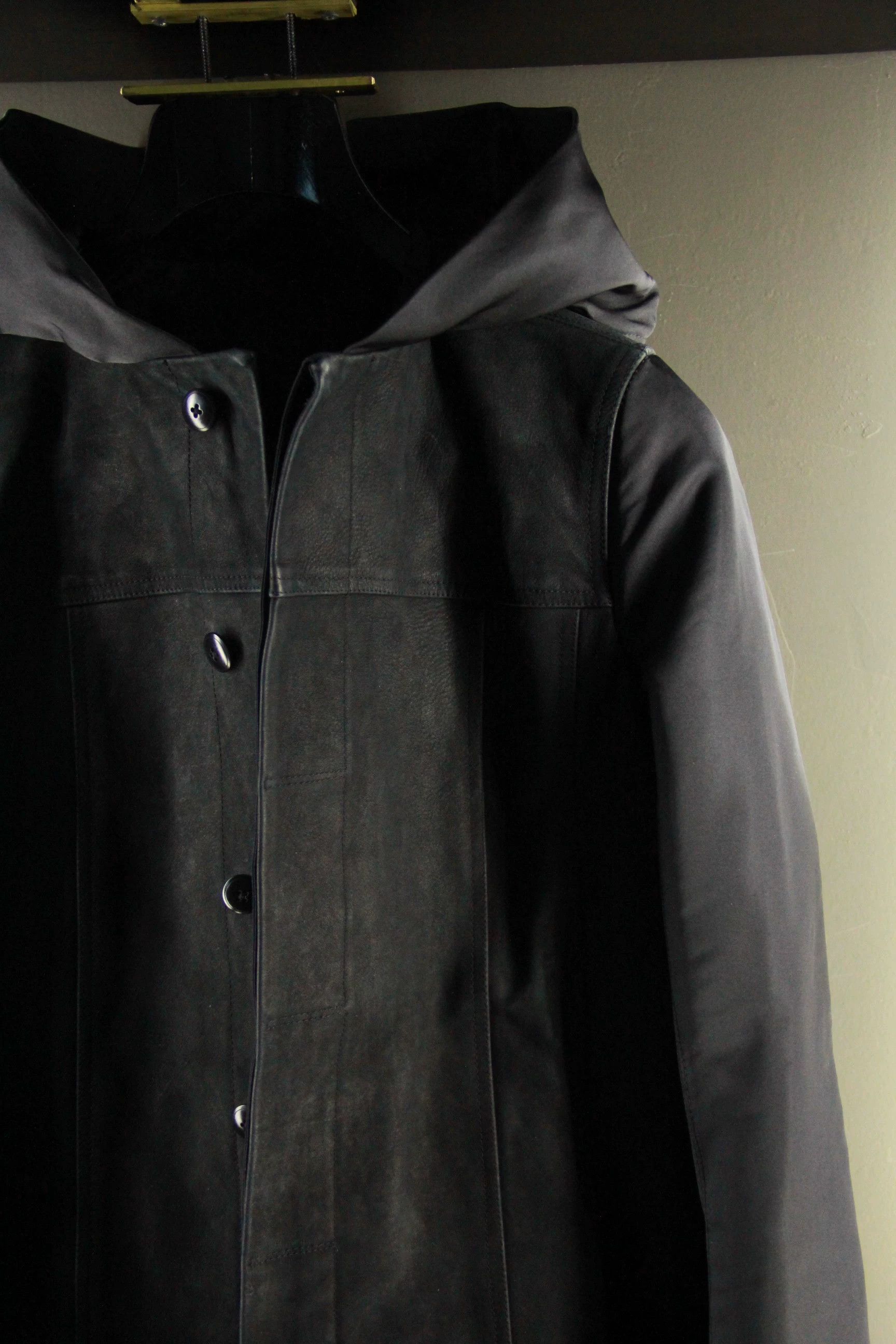 Rick Owens Rick Owens White Leather Jacket Men s Size US S / EU 44-46 / 1 - 4 Thumbnail