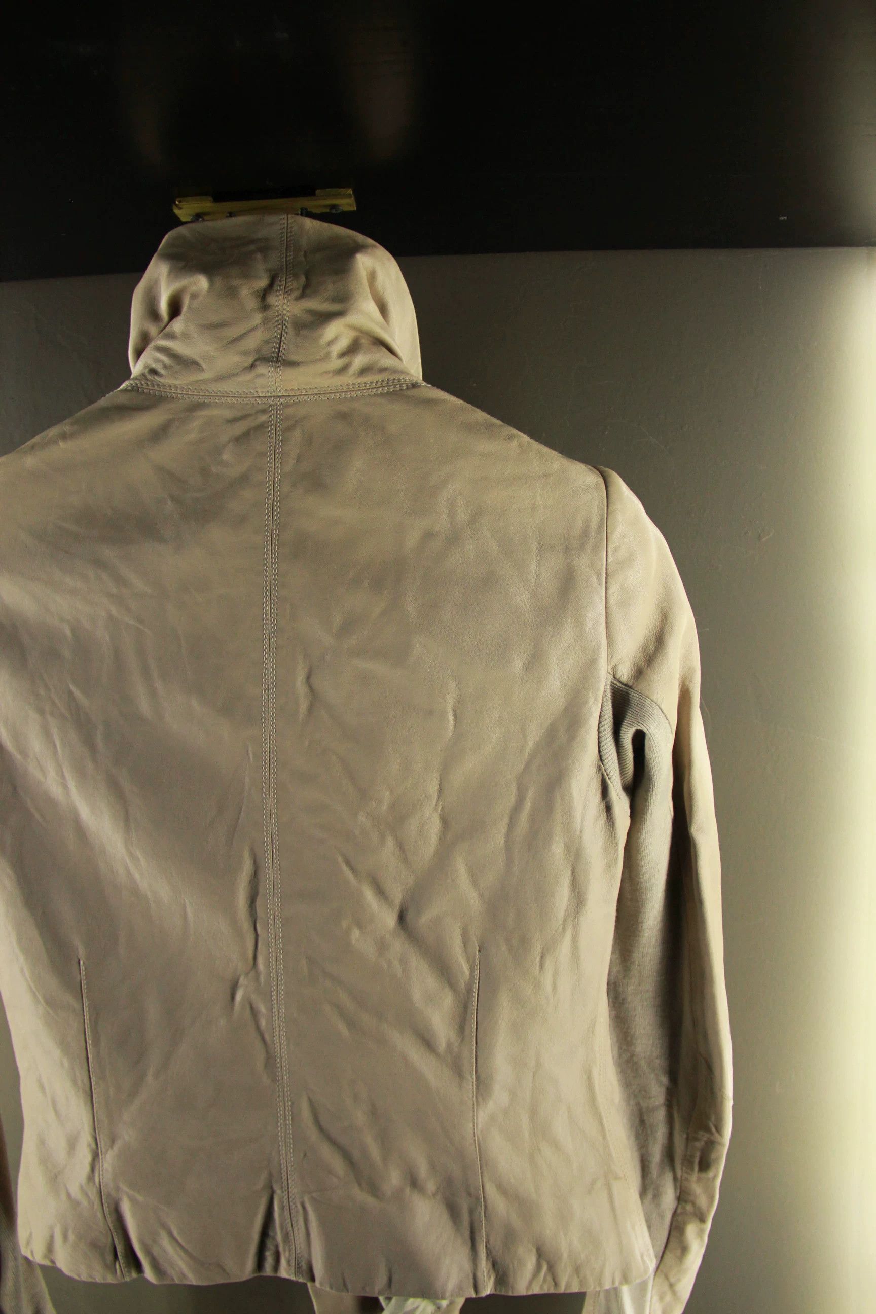Rick Owens Rick Owens White Leather Jacket Men s Size US S / EU 44-46 / 1 - 5 Thumbnail