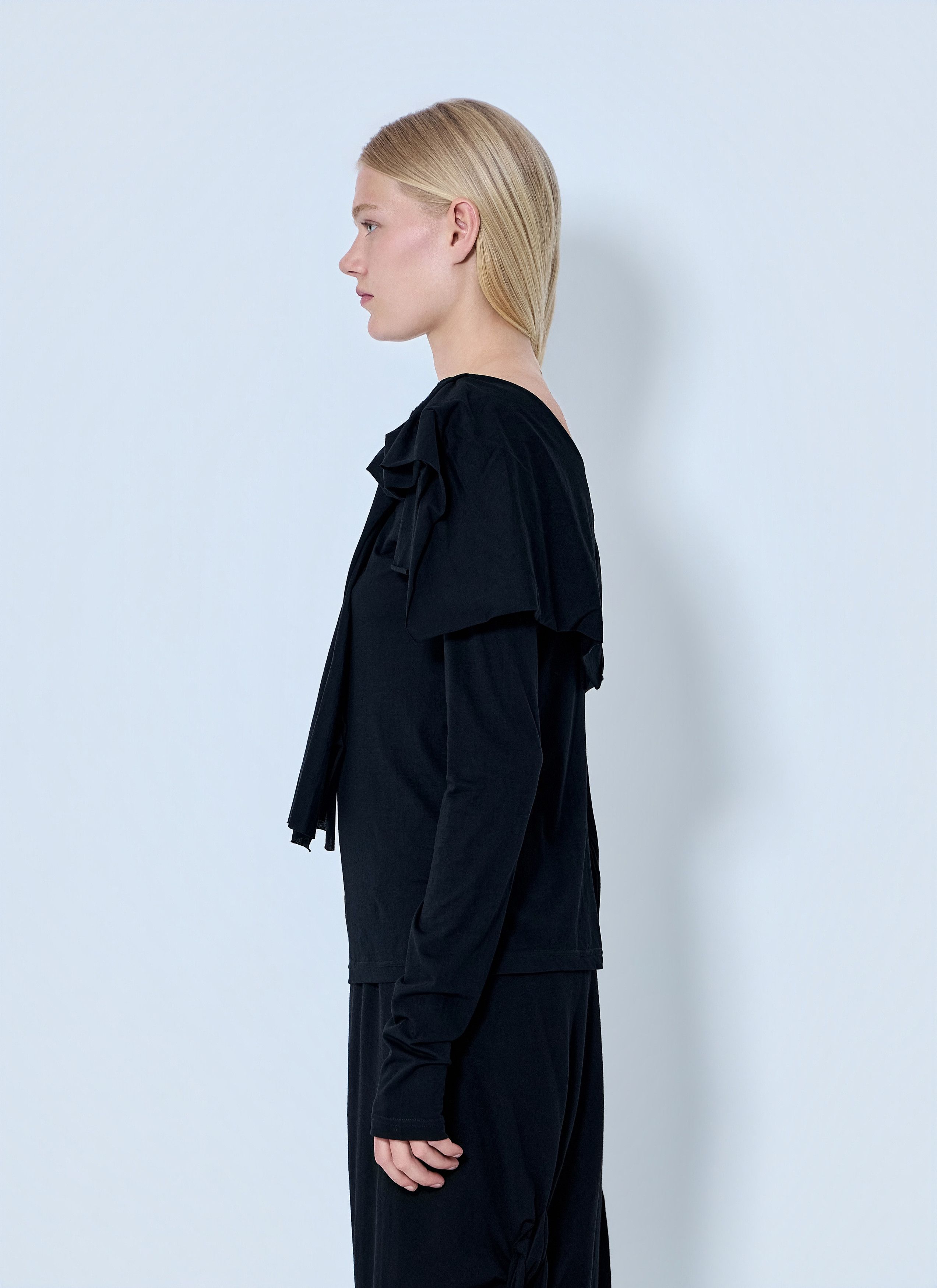 Yohji Yamamoto Supima Single Jersey Big Collar Top Size M / US 6-8 / IT 42-44 - 3 Thumbnail