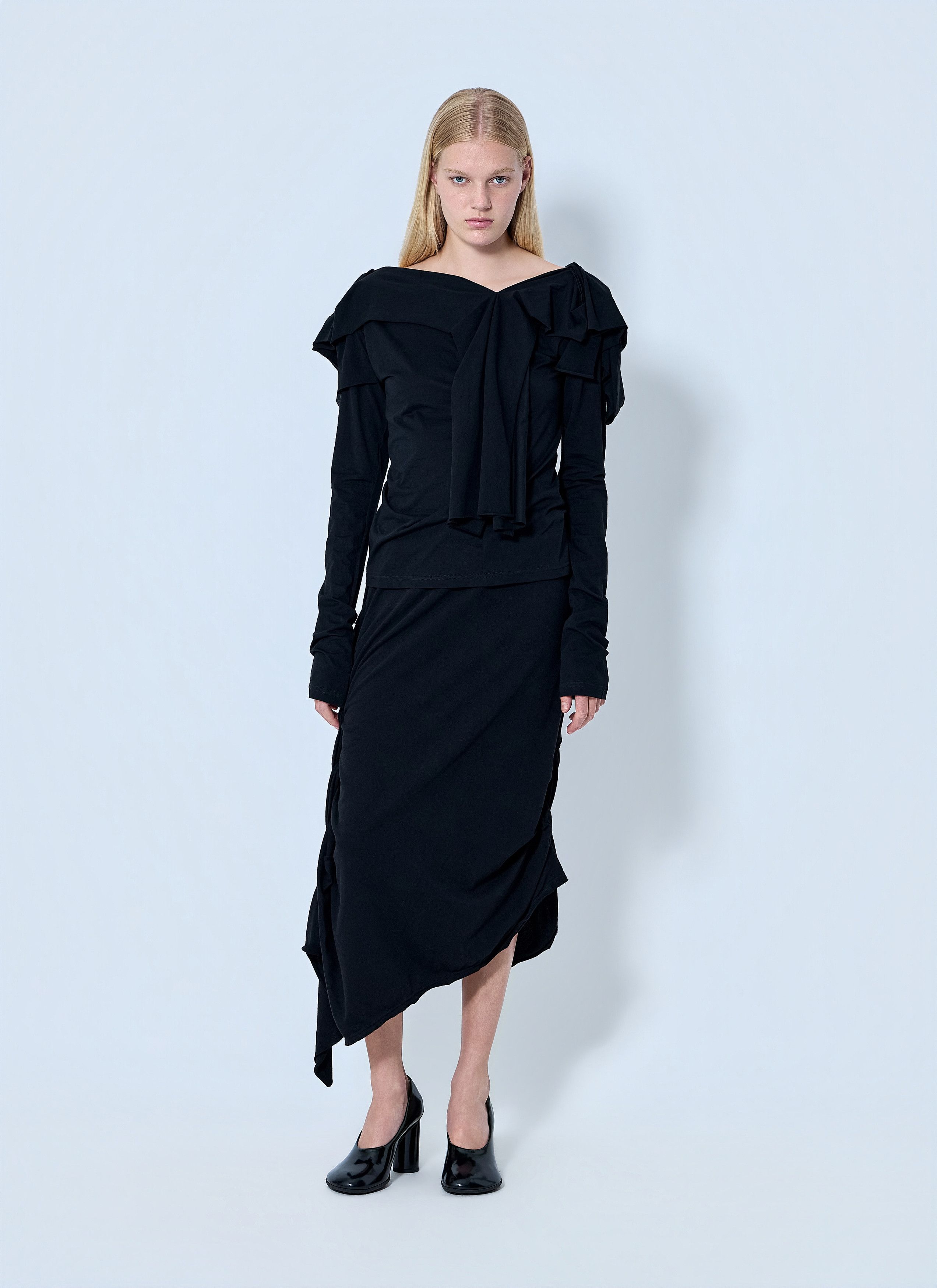 Yohji Yamamoto Supima Single Jersey Big Collar Top Size M / US 6-8 / IT 42-44 - 2 Thumbnail