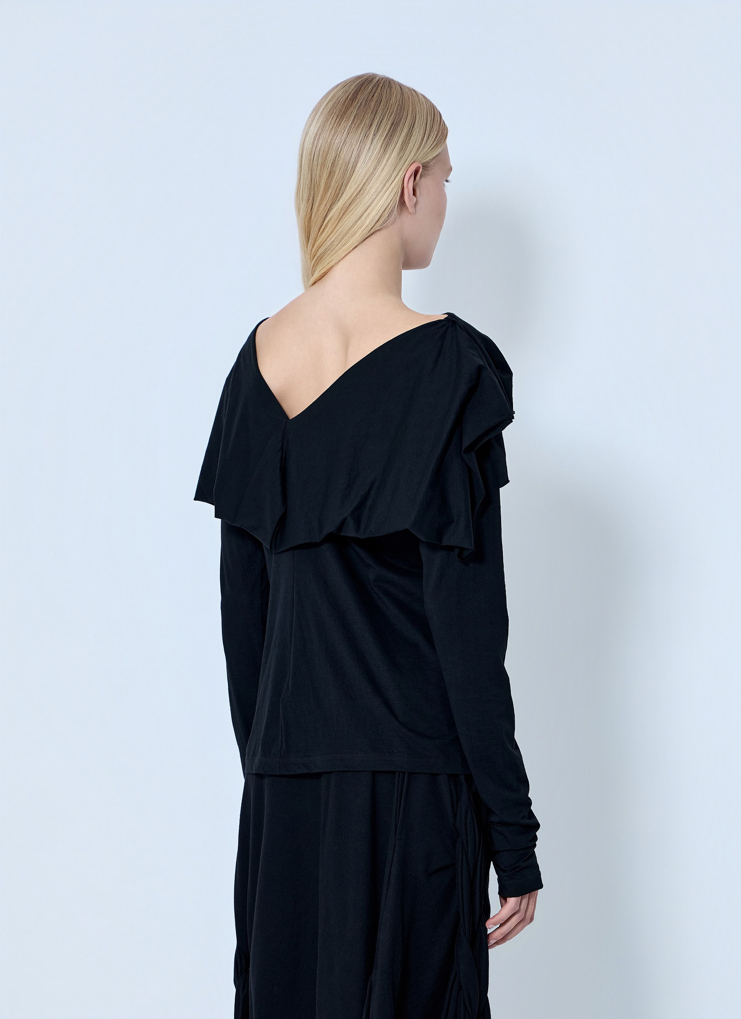 Yohji Yamamoto Supima Single Jersey Big Collar Top Size M / US 6-8 / IT 42-44 - 4 Thumbnail