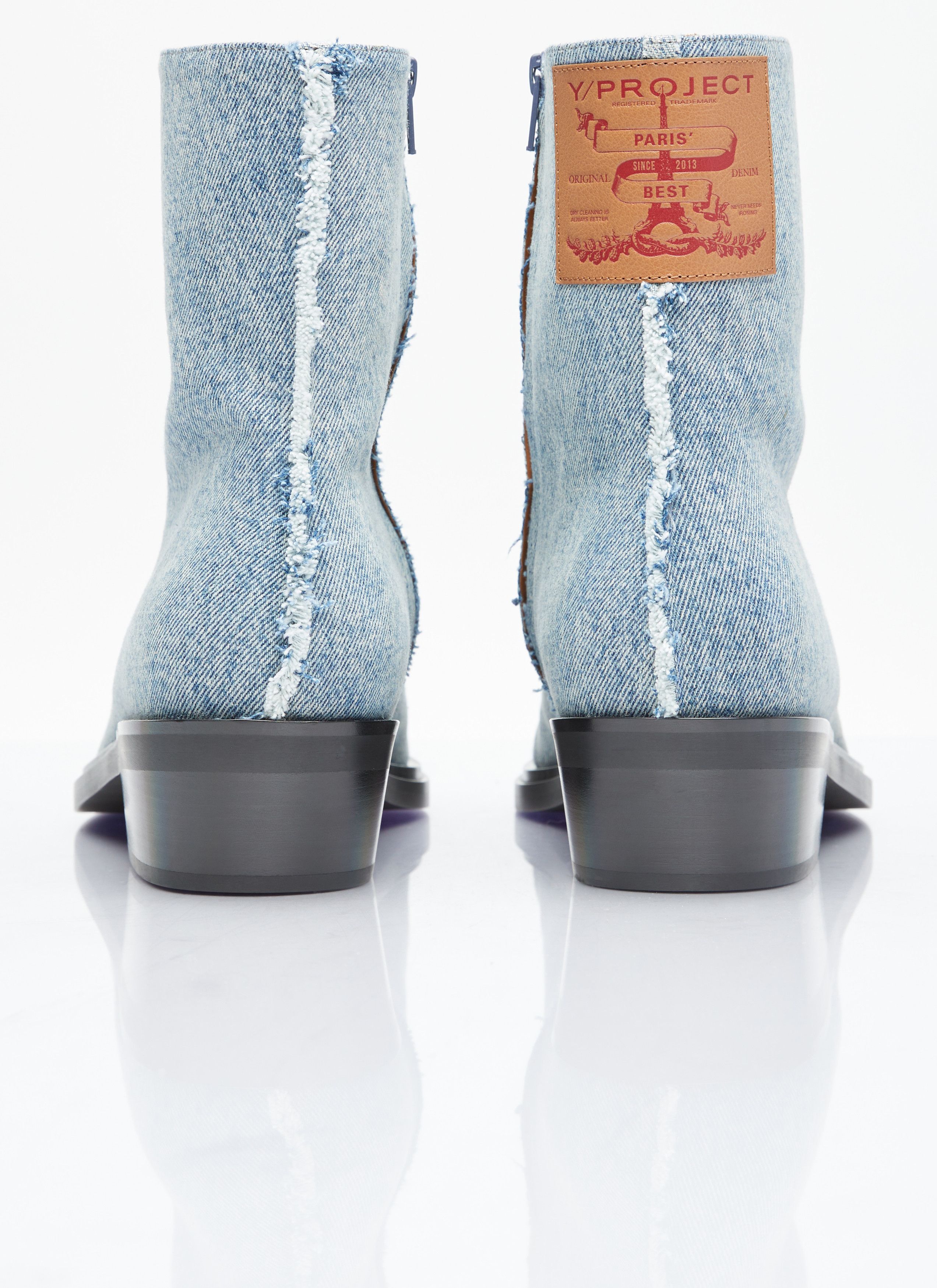 Y/Project Denim Ankle Boots Size US 7 / EU 40 - 6 Thumbnail