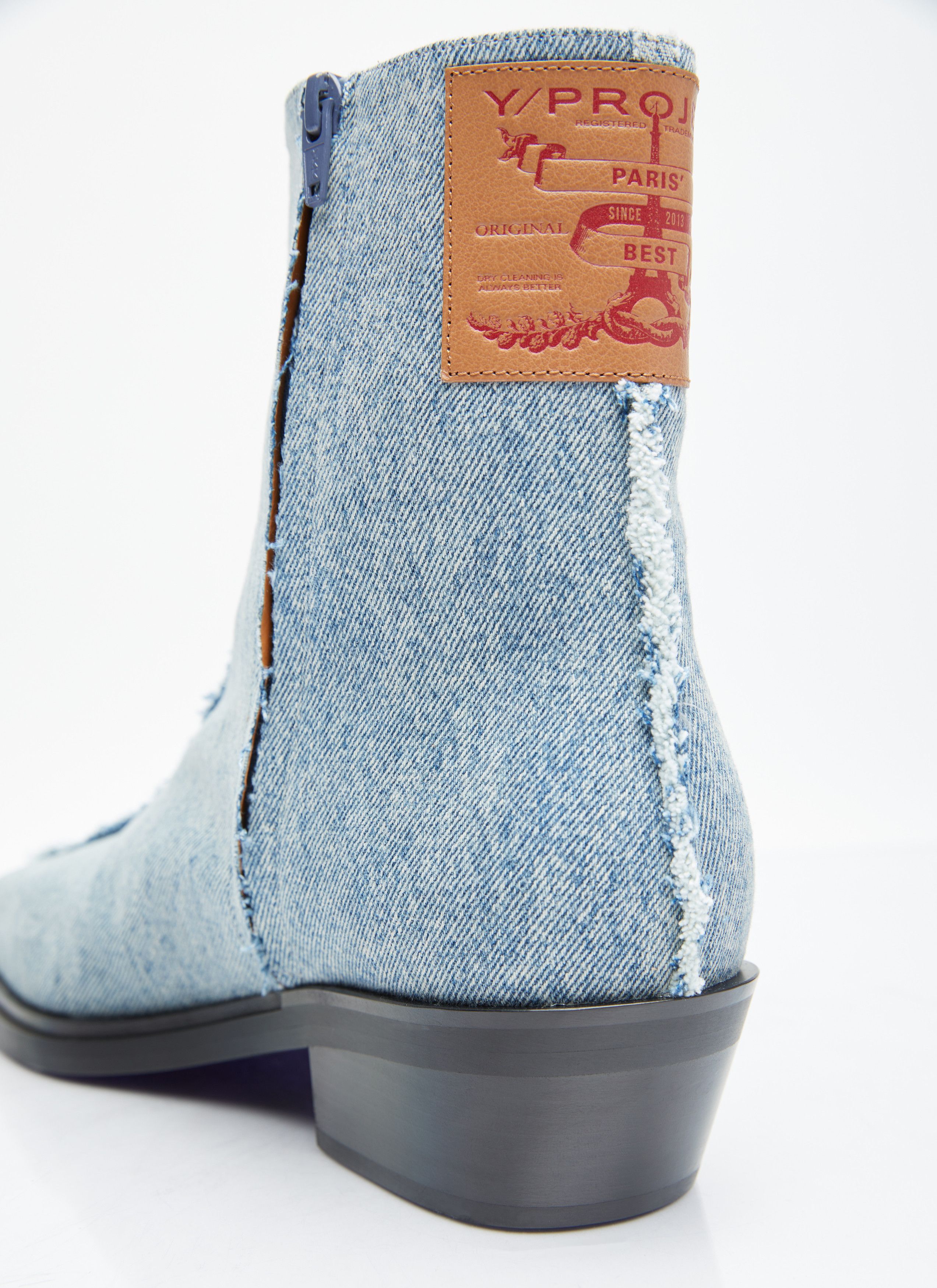 Y/Project Denim Ankle Boots Size US 7 / EU 40 - 2 Thumbnail