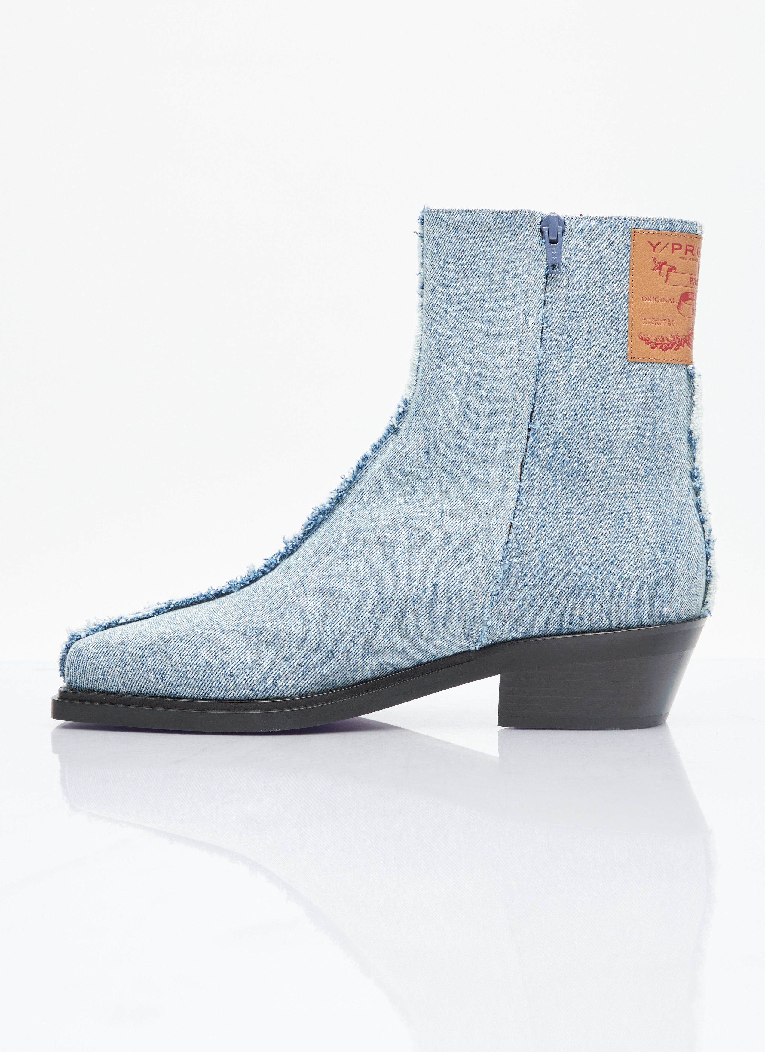 Y/Project Denim Ankle Boots Size US 7 / EU 40 - 4 Thumbnail